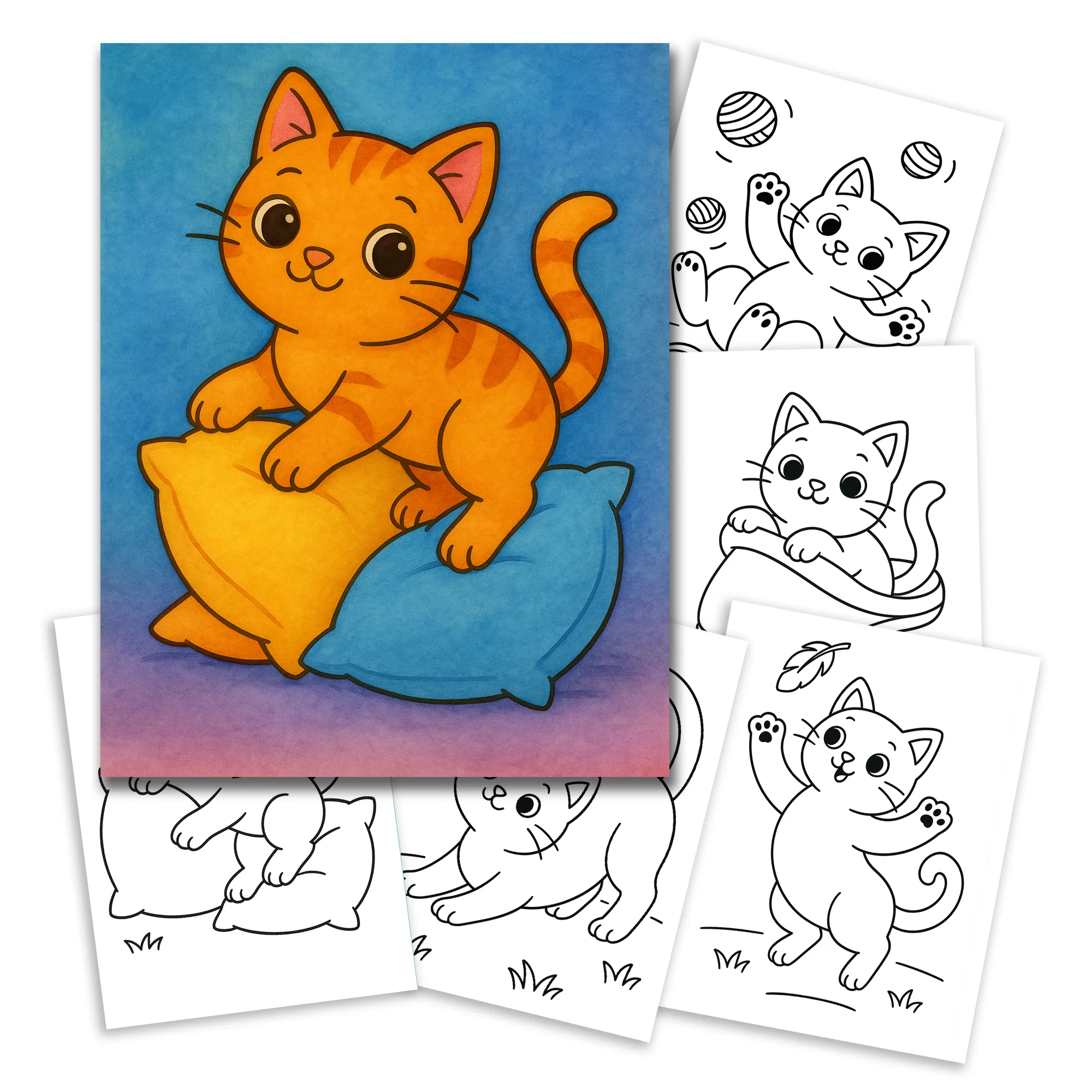 Playful Kittens Coloring Book – Cute and Funny Cats for All Ages - image 2