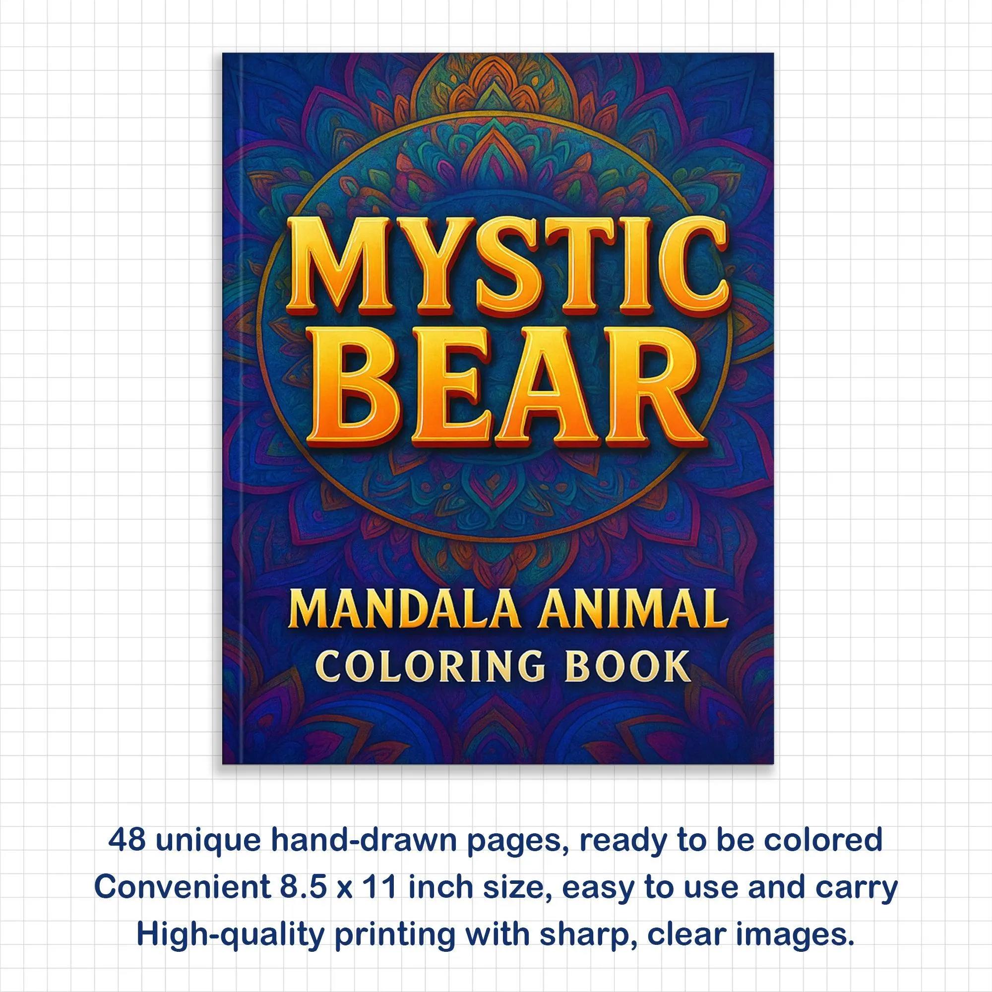 Mystic Bear Coloring Pages – 48 Mandala Animal Designs for Adults - image 2