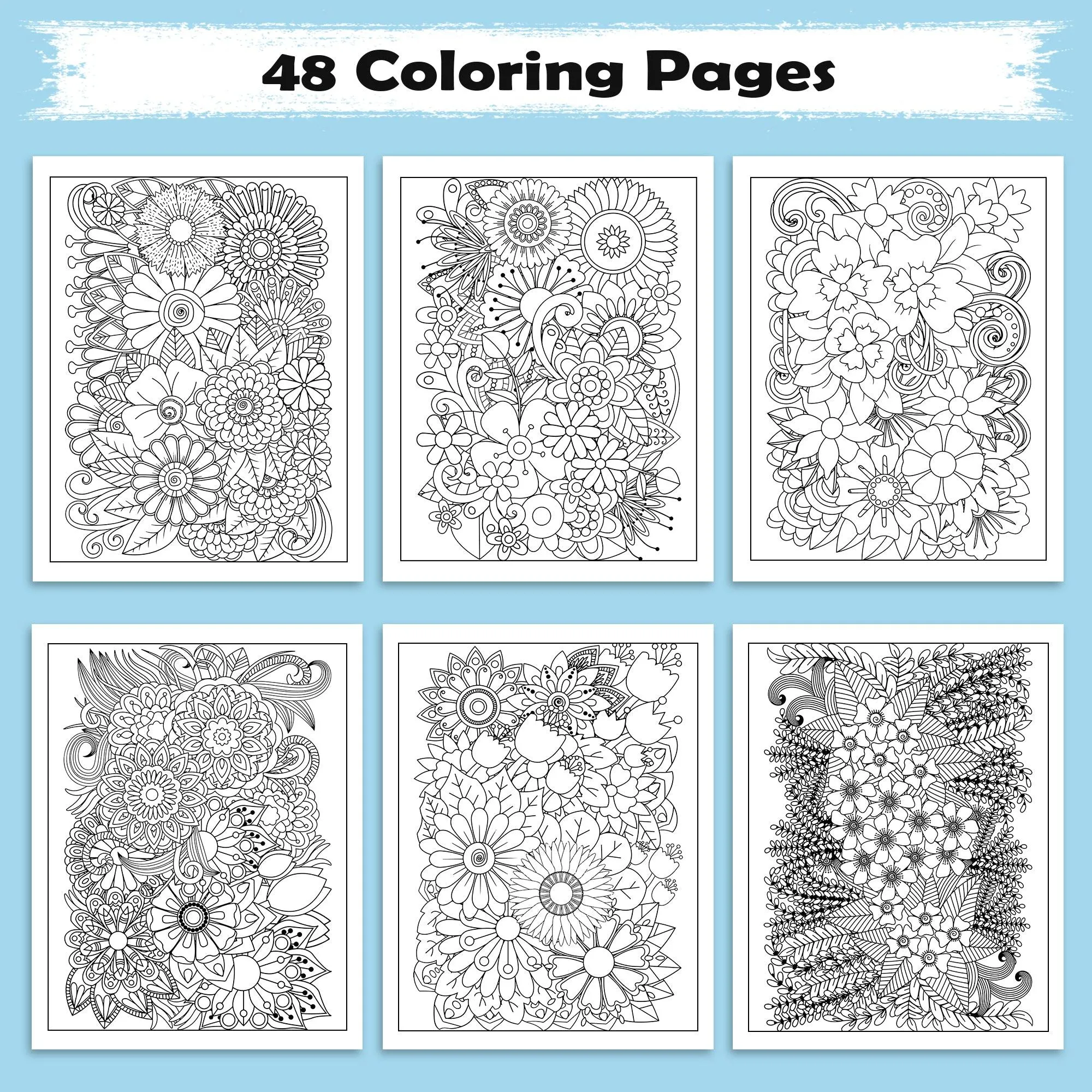 Floral Mandala Whirl Coloring Pages – 48 Intricate Designs for Adults - image 2