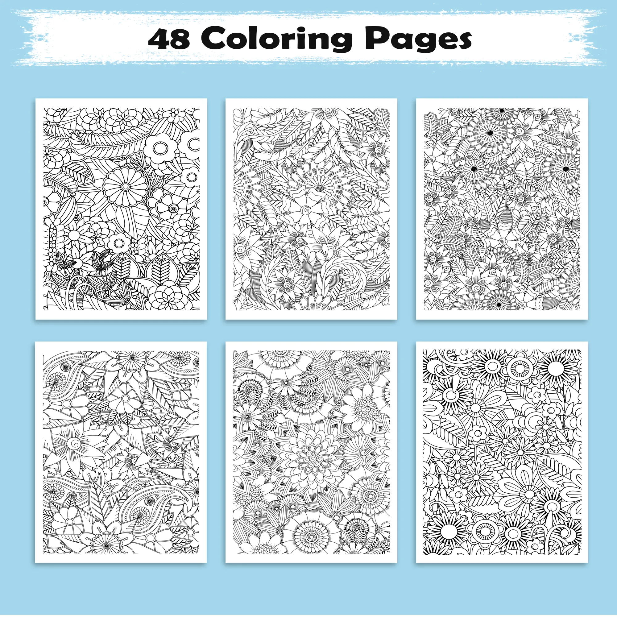 Floral Maze Coloring Pages – 48 Intricate Flower Pattern Designs for Adults - image 3