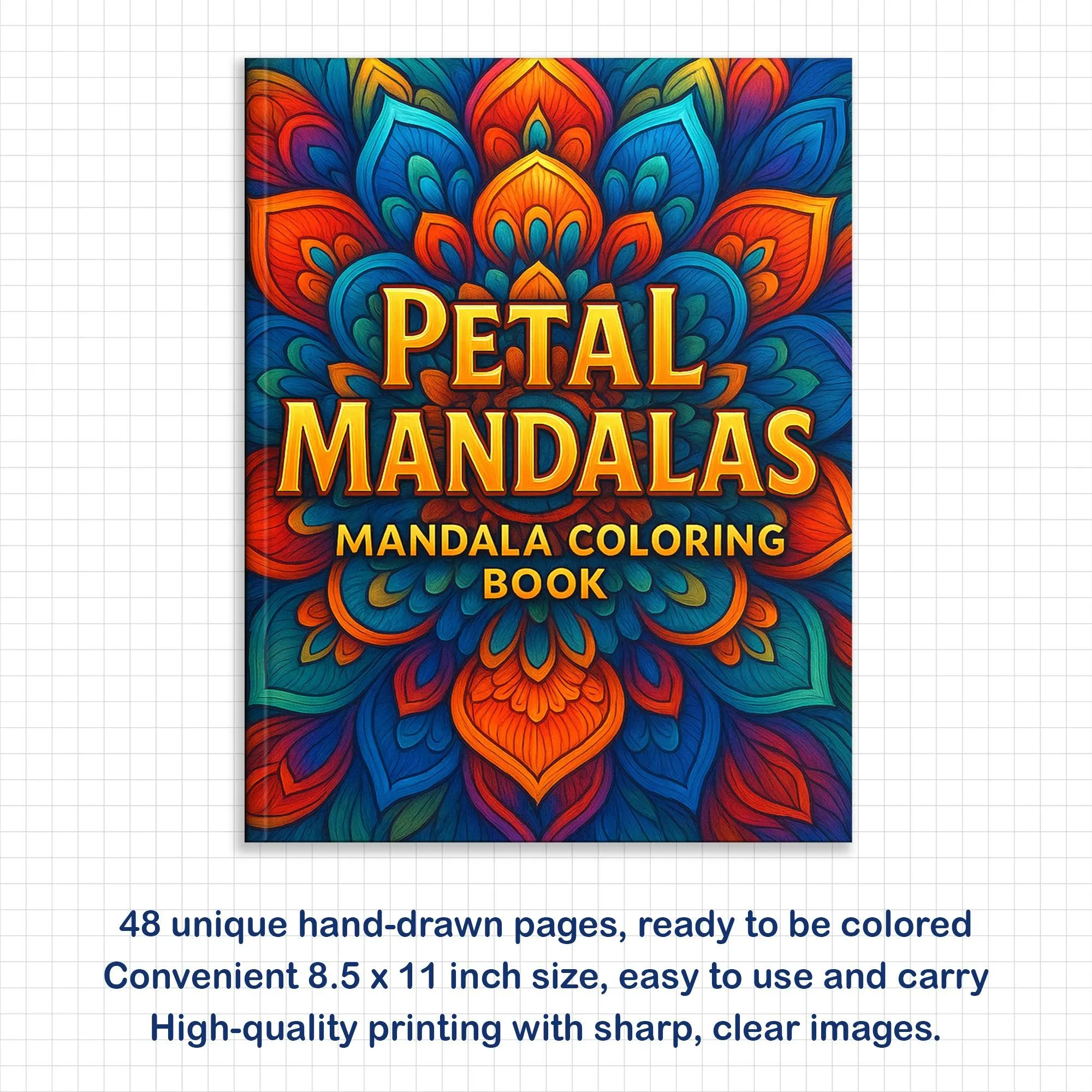 Petal Mandalas – Mandala Coloring Pages – 48 Pages – Intricate, Symmetrical, Nature-Inspired – For Adults - image 3