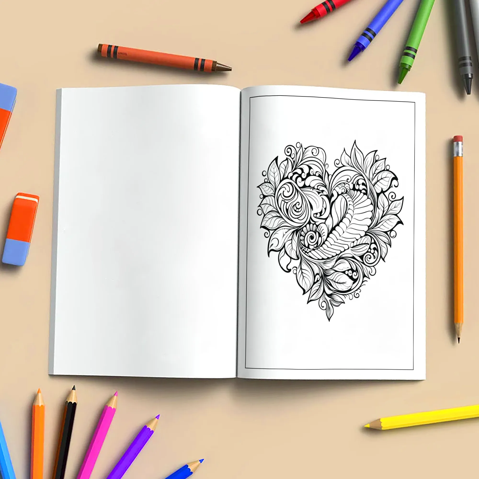 Romantic Mandala Coloring Pages – 48 Whimsical Love and Floral Patterns for Adults - image 4