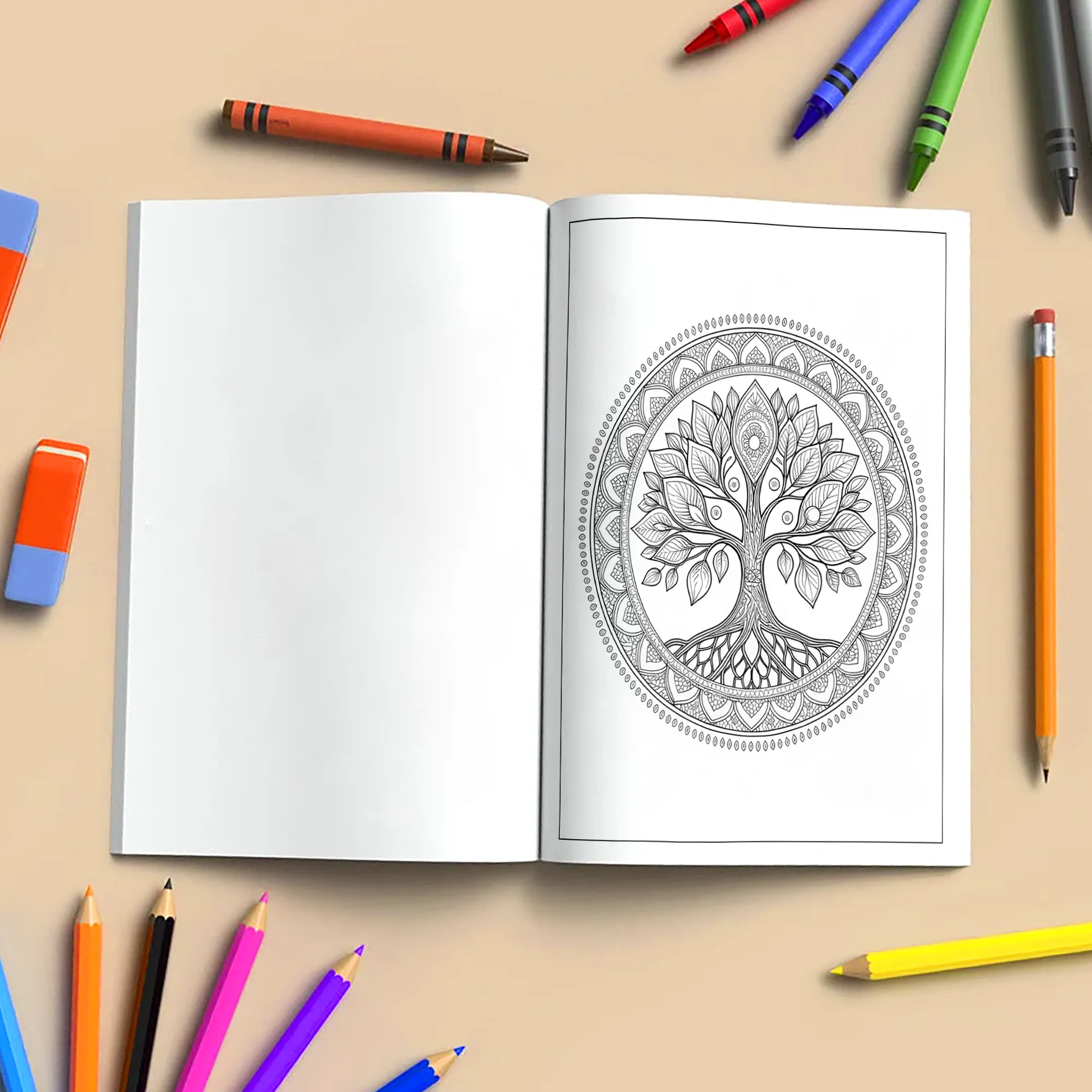 Sacred Tree Mandalas – Mandala Coloring Pages – 48 Pages – Symbolic, Spiritual, Botanical Designs – For Adults - image 5