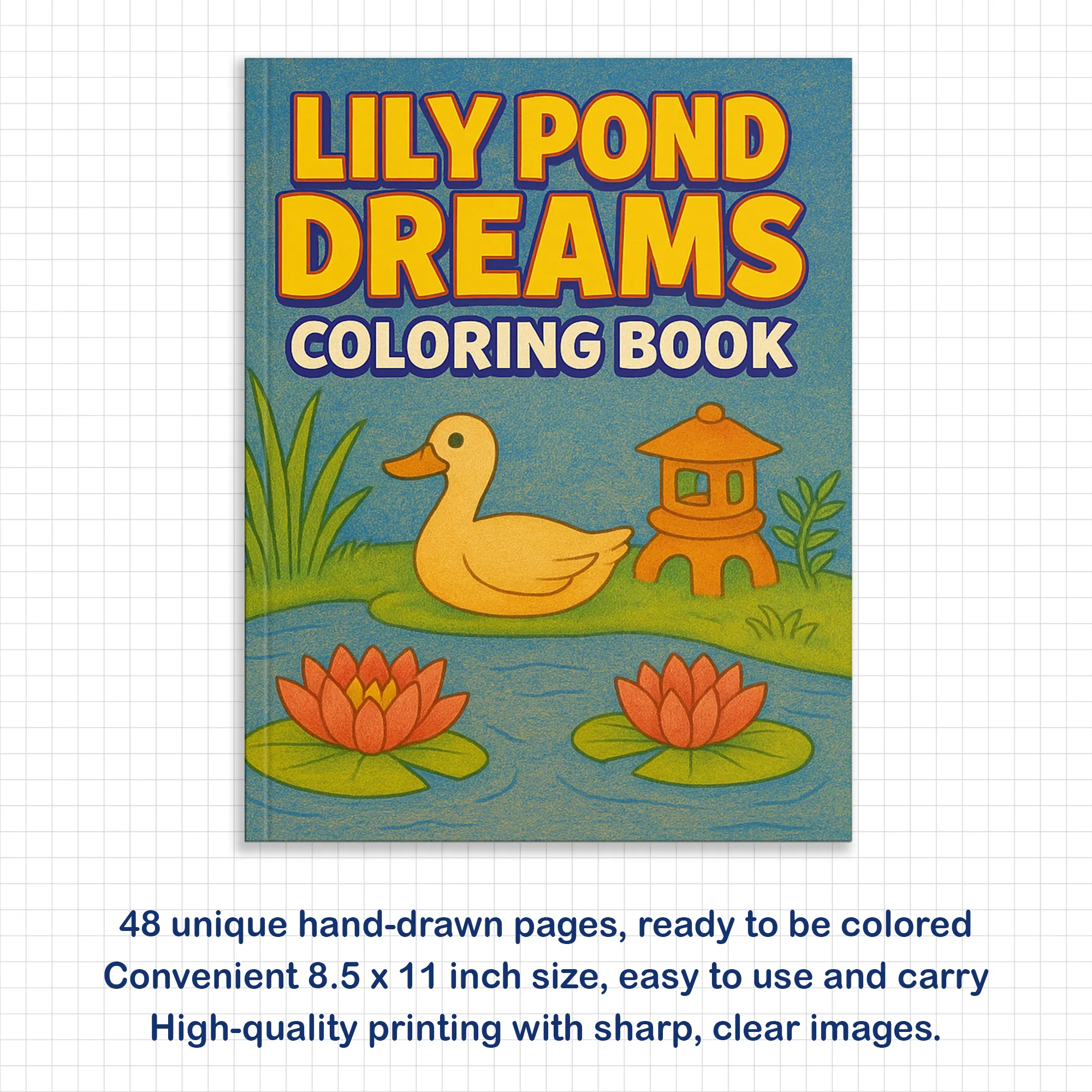 Lily Pond Dreams – Flower Coloring Pages – 48 Pages – Peaceful, Nature-Inspired, Water Garden Art – For Adults - image 4