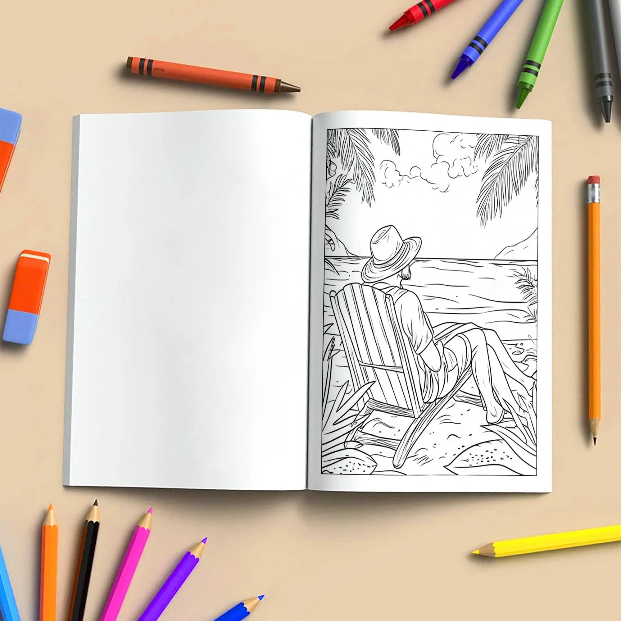 Hawaii Chill Vibes Coloring Pages – 48 Relaxing Summer Scenes for Adults - image 4