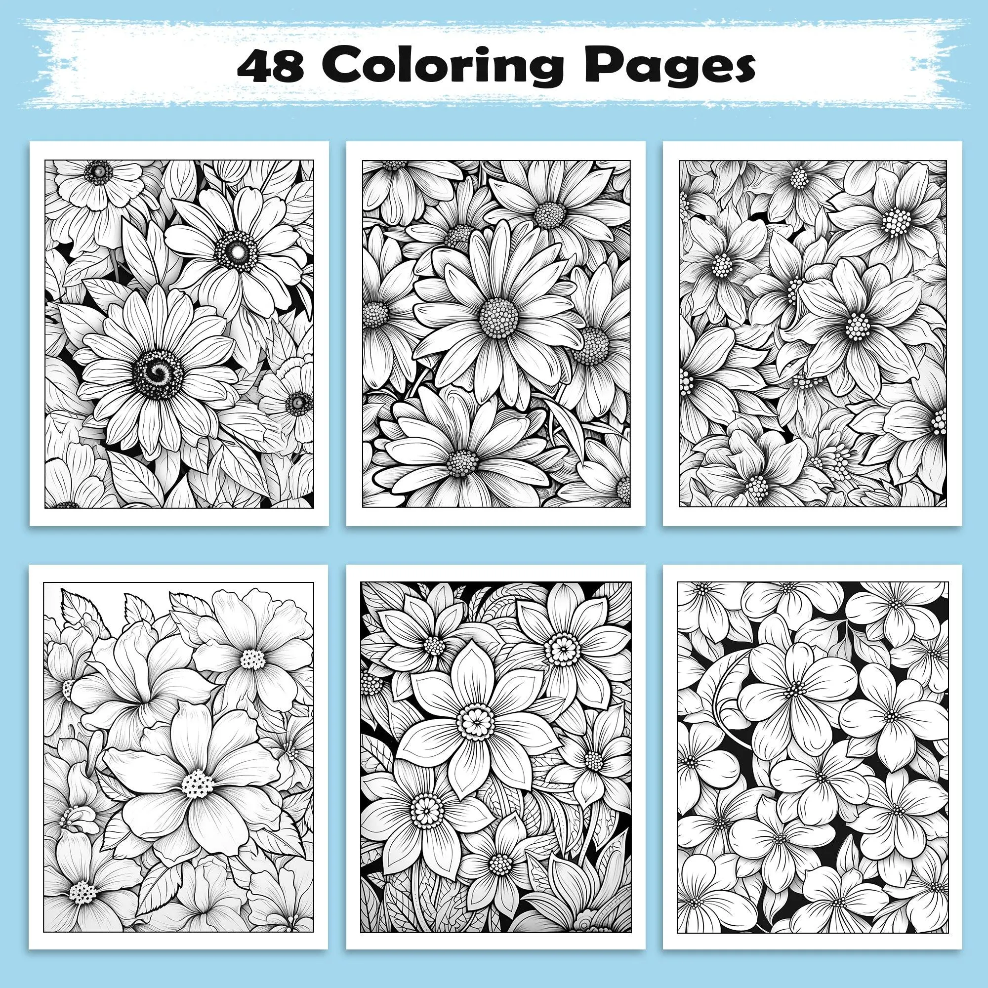 Petal Mandalas Coloring Pages – 48 Intricate Floral Zentangle Designs for Adults - image 2