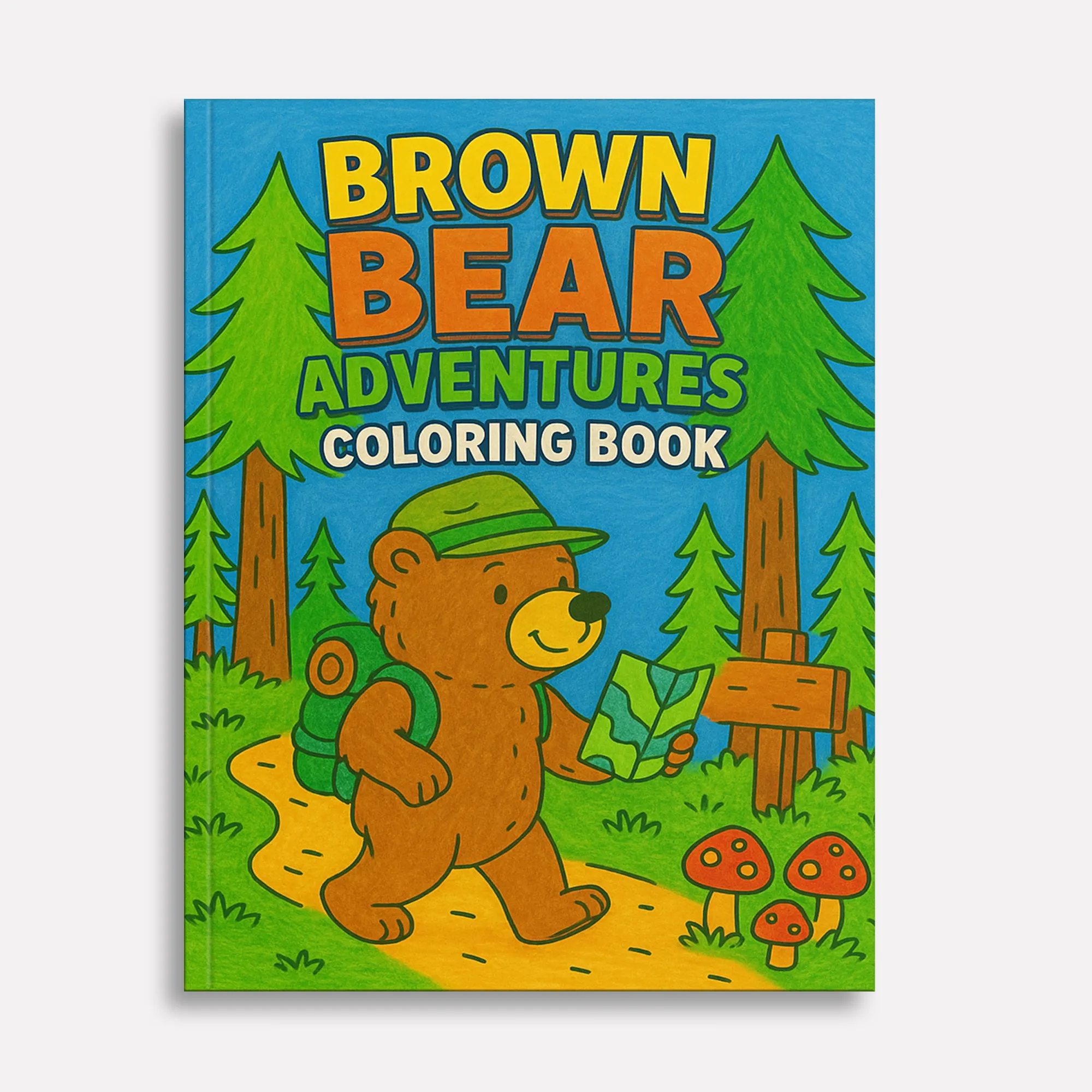 Brown Bear Adventures – Animal Coloring Pages – 48 Pages – Cute, Forest, Wholesome Moments – For Kids - image 2