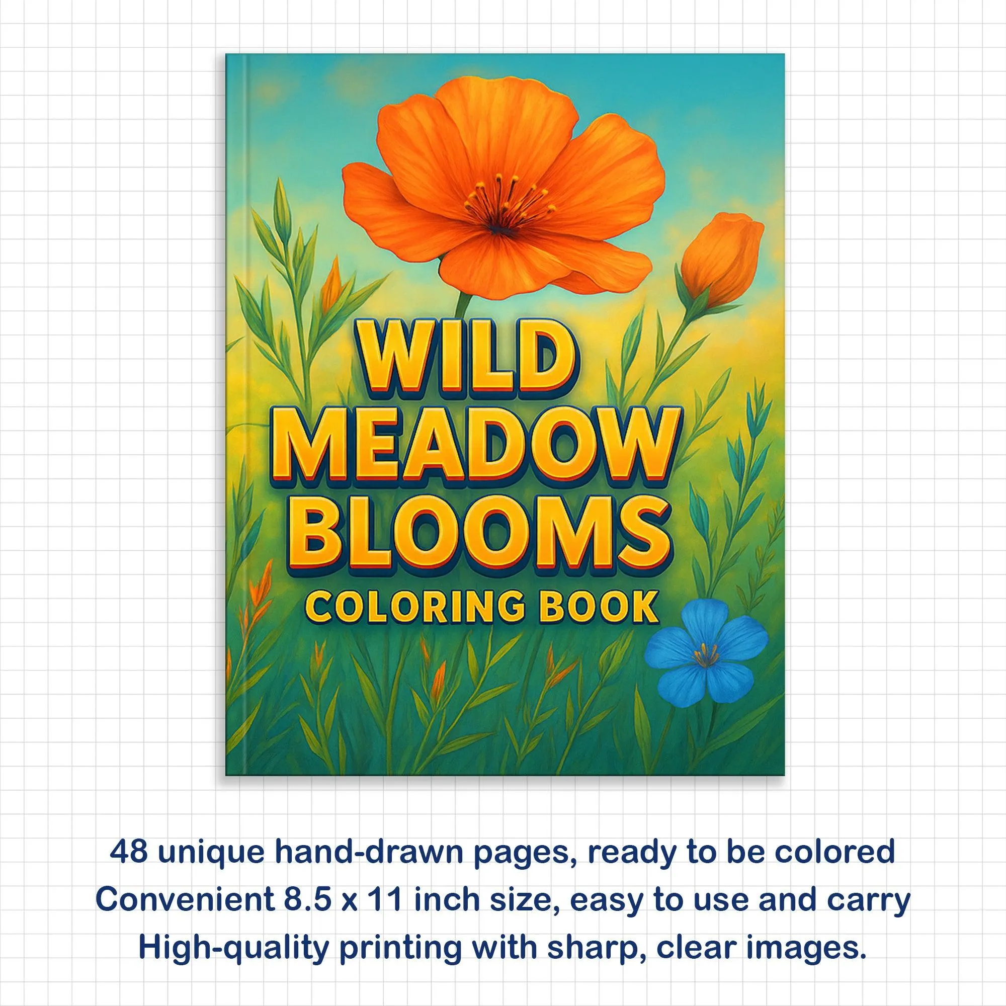 Wild Meadow Blooms Coloring Pages – 48 Elegant Floral Designs for Adults - image 3