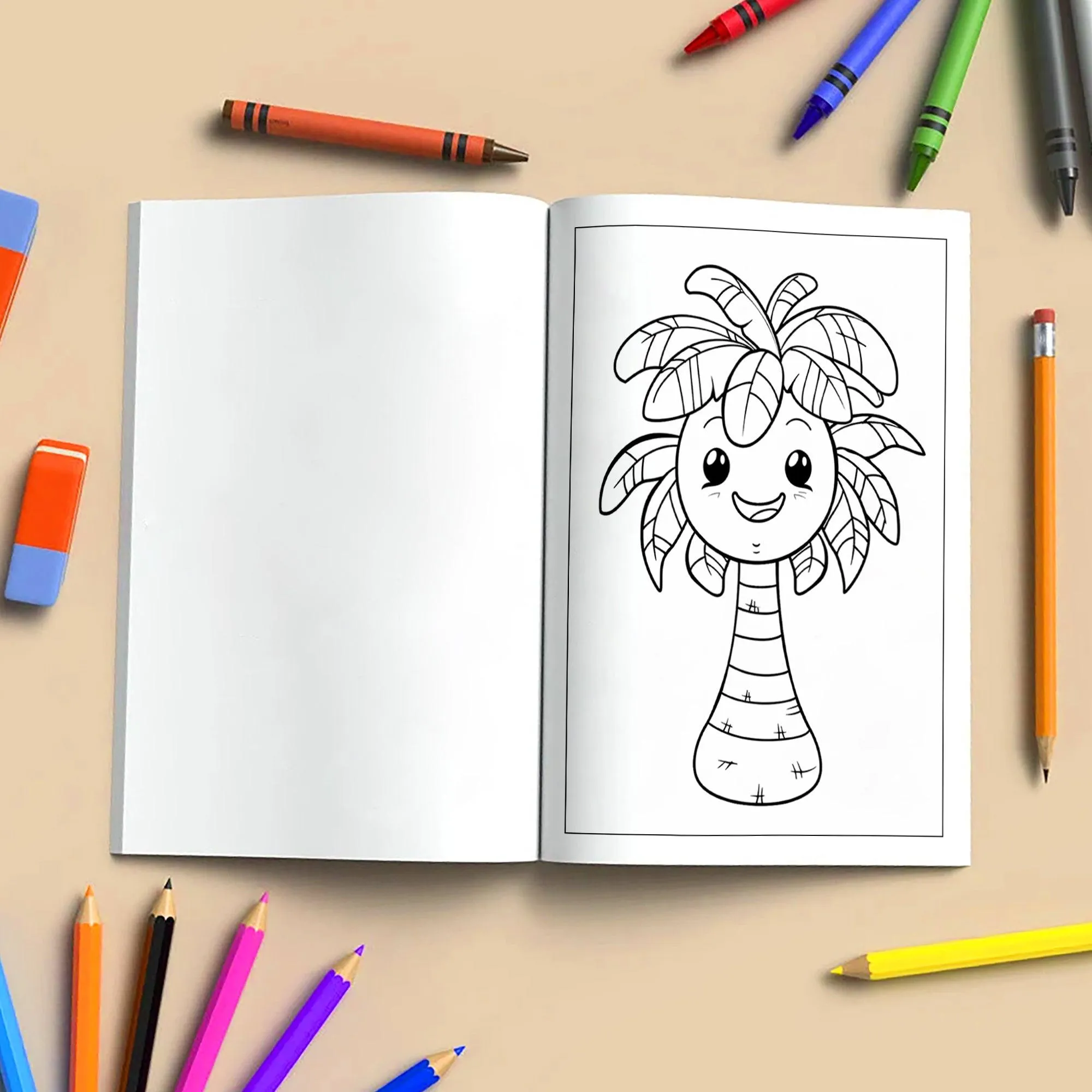 Kawaii Summer Fun Coloring Pages – 48 Pages – Cute Beach, Vacation, and Fun Summer Designs – For Kids - image 4