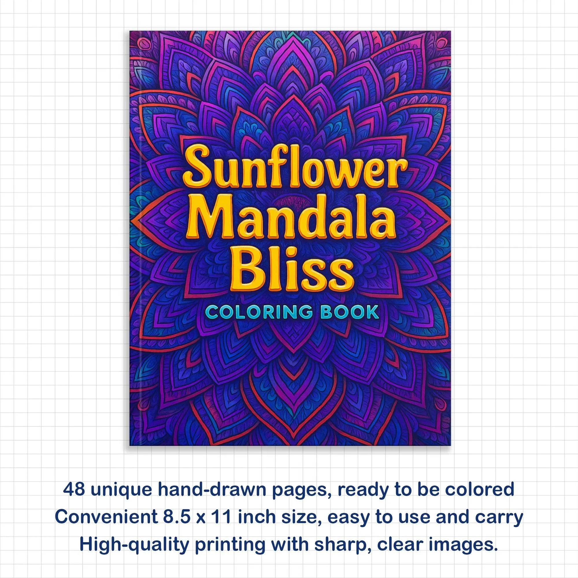 Sunflower Mandala Bliss Coloring Pages – 48 Floral Designs for Adults - image 3