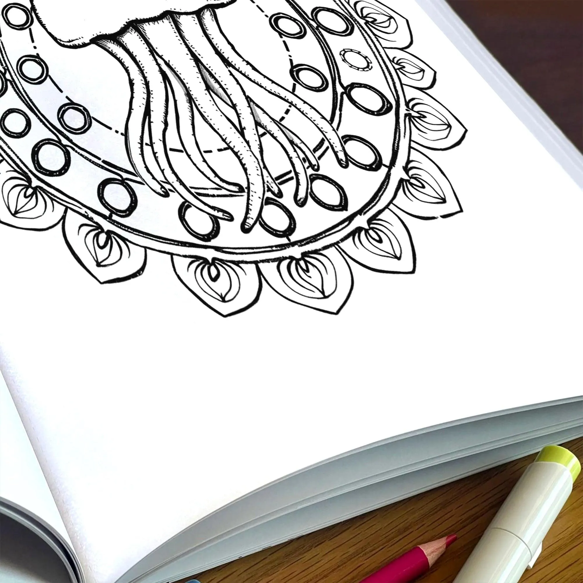 Ocean Mandalas – Mandala Coloring Pages – 48 Pages – Shells, Seahorses, Waves & Underwater Flow – For Adults - image 5