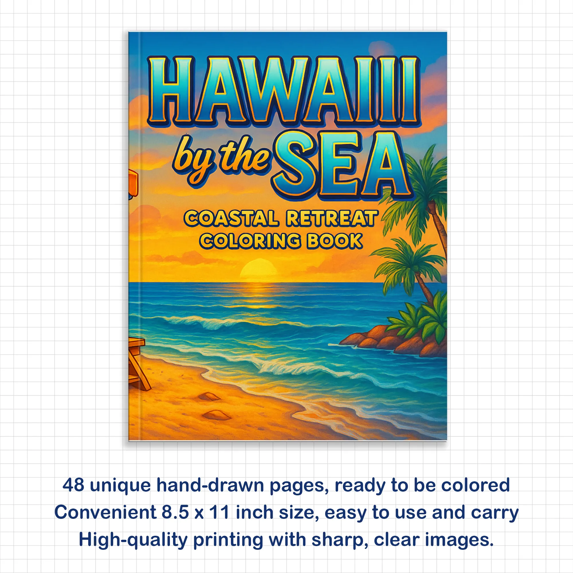 Hawaii by the Sea Coloring Pages – 48 Scenic Island Pavilions and Shores for Adults - image 2