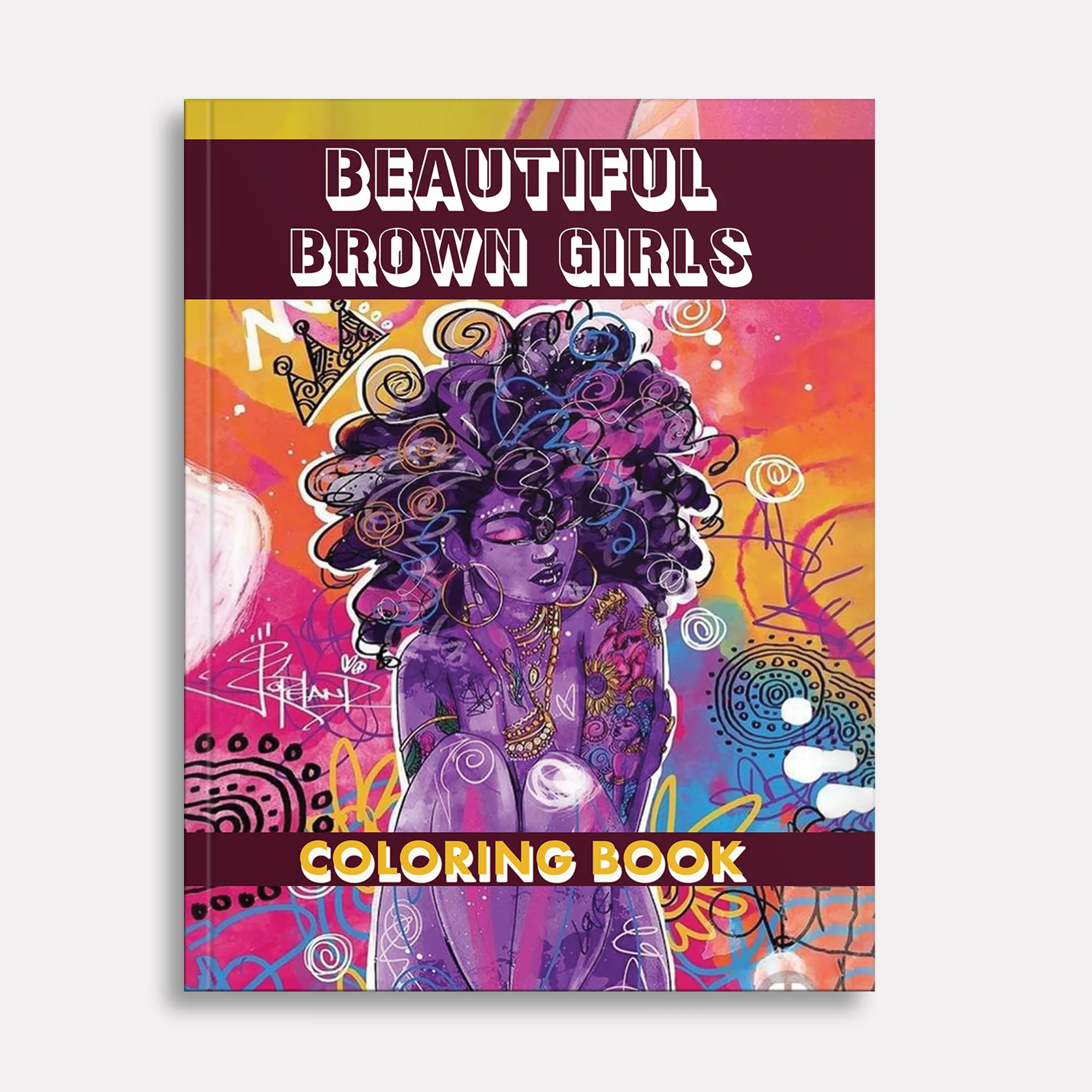 Beautiful Brown Girls Coloring Pages – 48 Elegant Designs for Adults