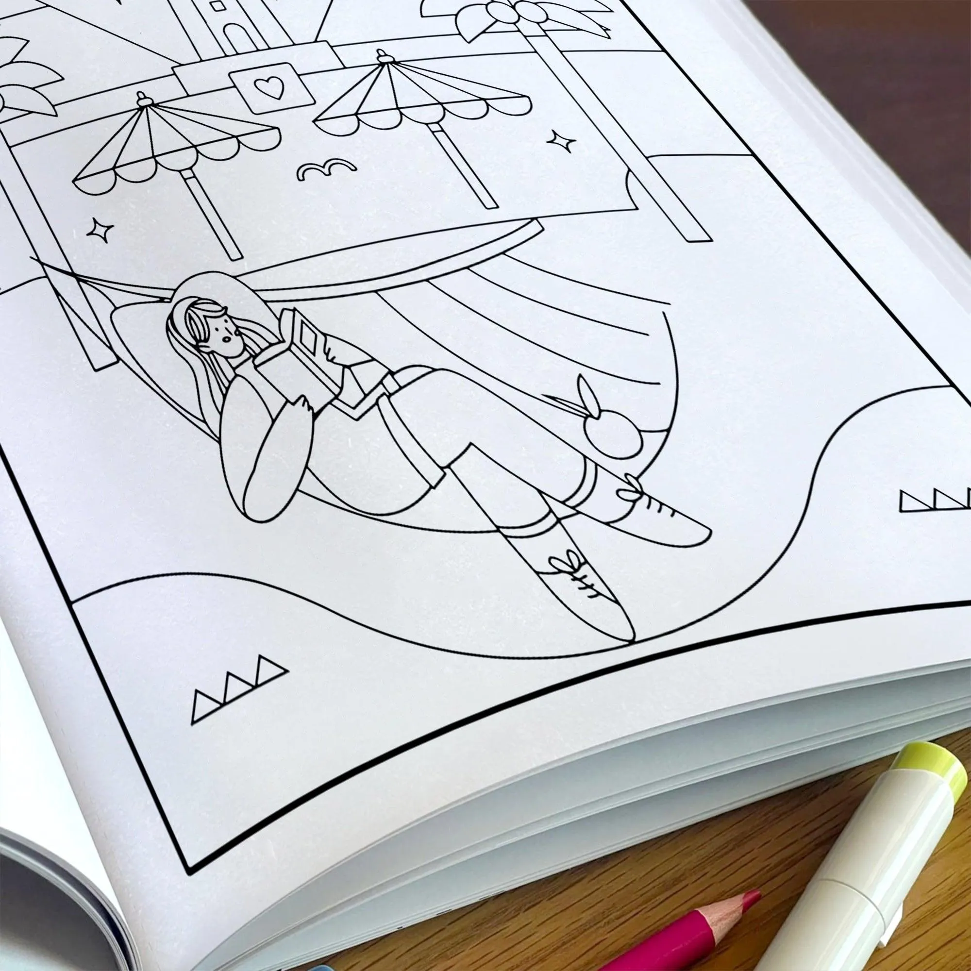 Hawaii Chill Time Coloring Pages – 48 Summer Beach Scenes for Kids - image 5