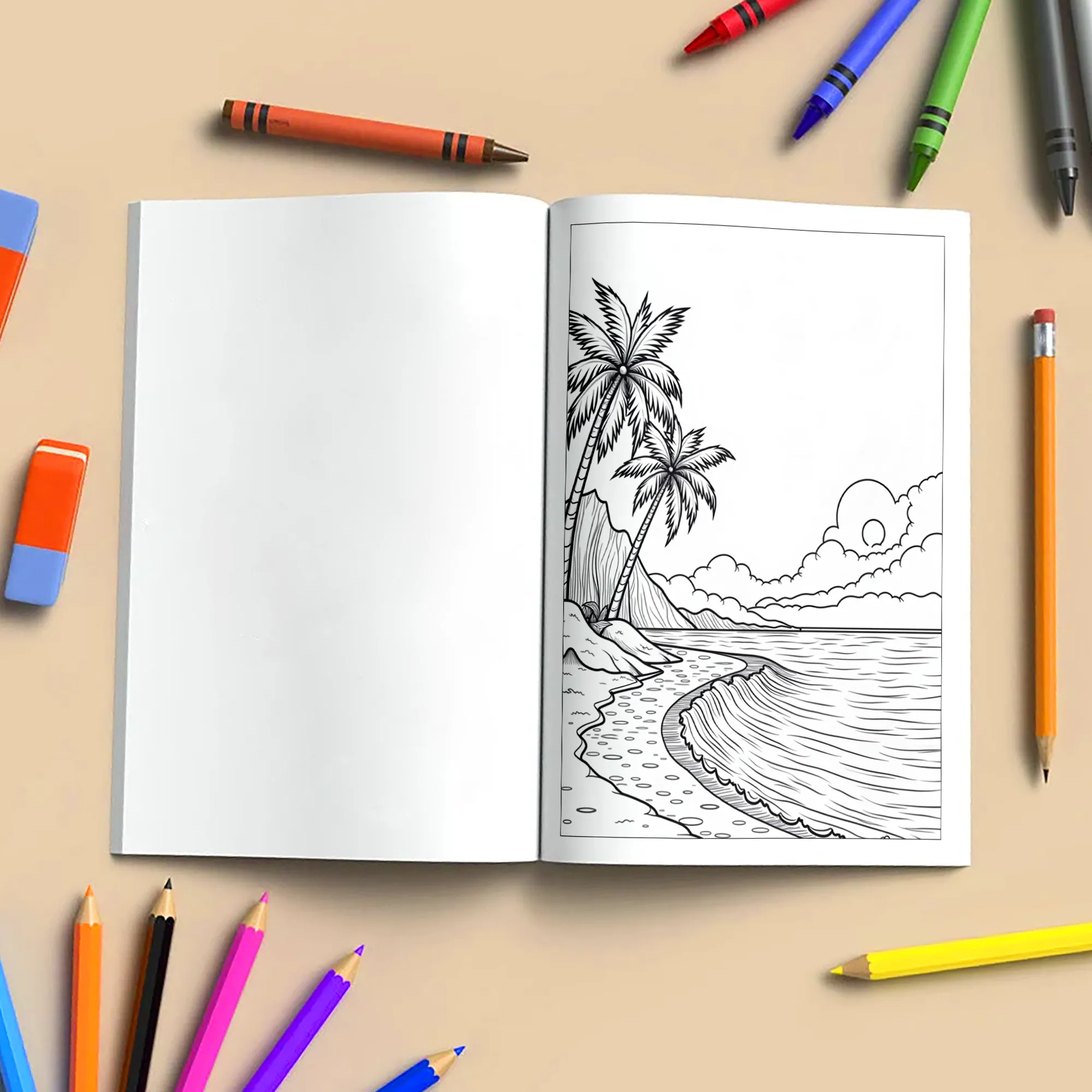 Hawaiian Paradise Views Coloring Pages – 48 Pages – Scenic, Relaxing, Tropical Vibes – For Adults - image 6