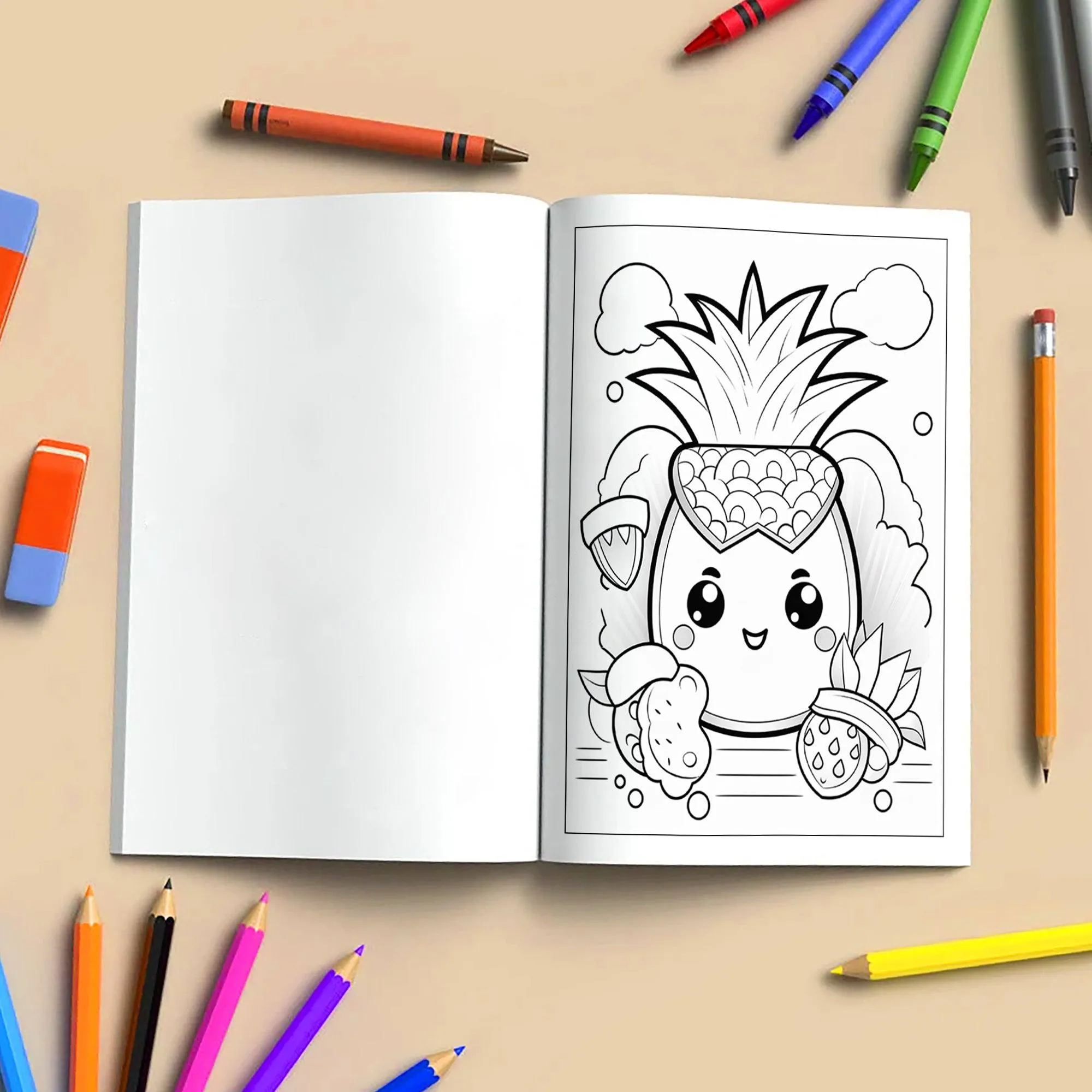 Pineapple Paradise Hawaii Coloring Pages – 48 Fun Summer Scenes for Kids - image 4