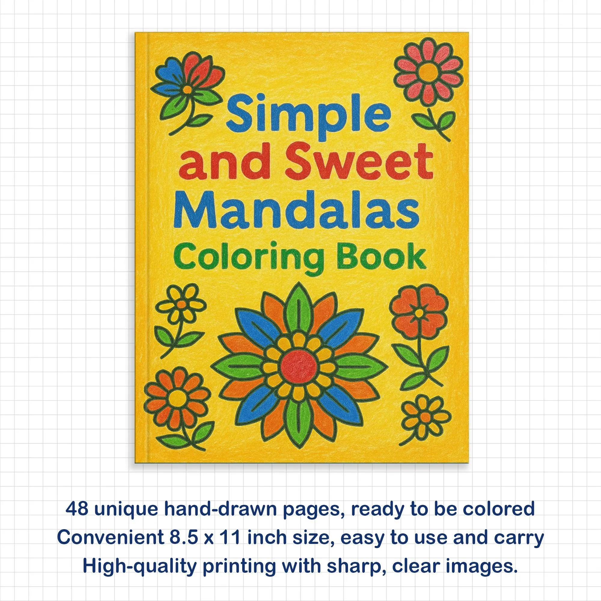 Simple and Sweet Mandalas Coloring Book - 48 Coloring Pages - image 3