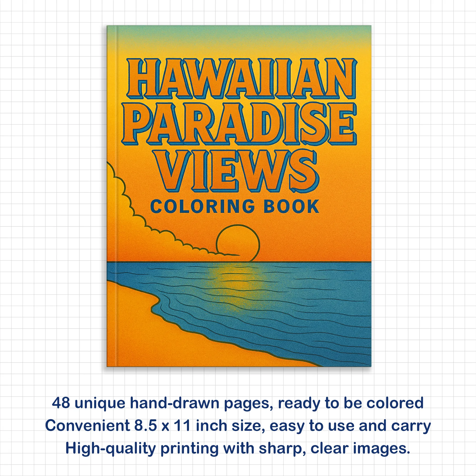 Hawaiian Paradise Views Coloring Pages – 48 Pages – Scenic, Relaxing, Tropical Vibes – For Adults - image 4