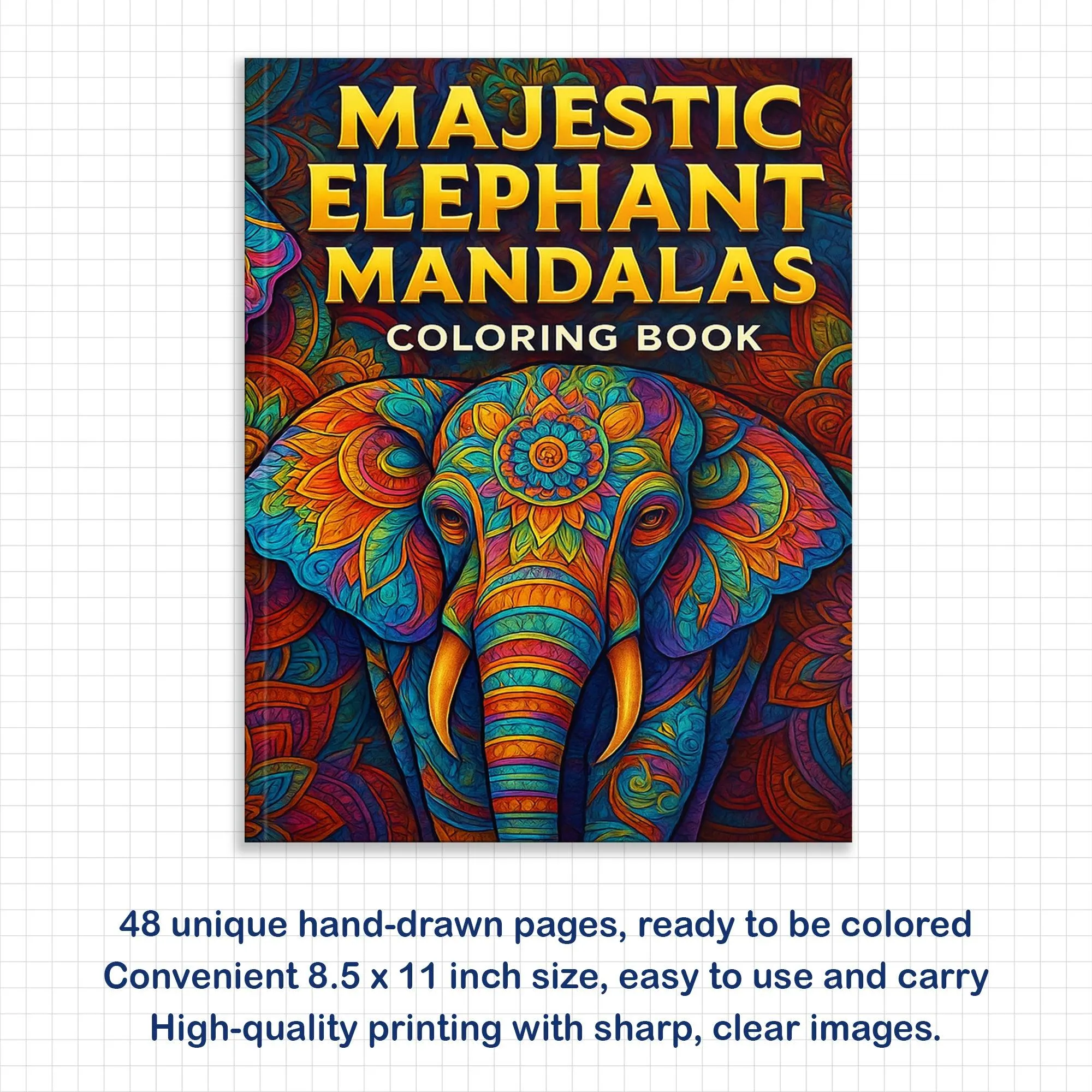 Majestic Elephant Mandalas Coloring Pages – 48 Intricate Animal Designs for Adults - image 3