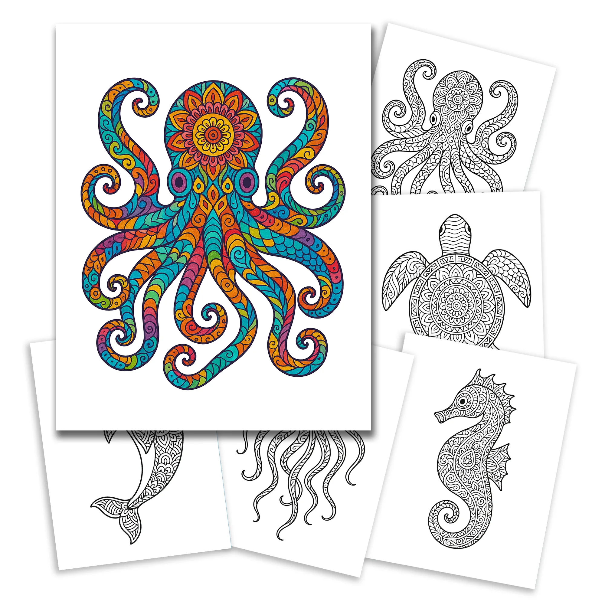 Mystic Wildlife Coloring Book - Intricate Animal Mandalas for Relaxation and Creativity - image 2