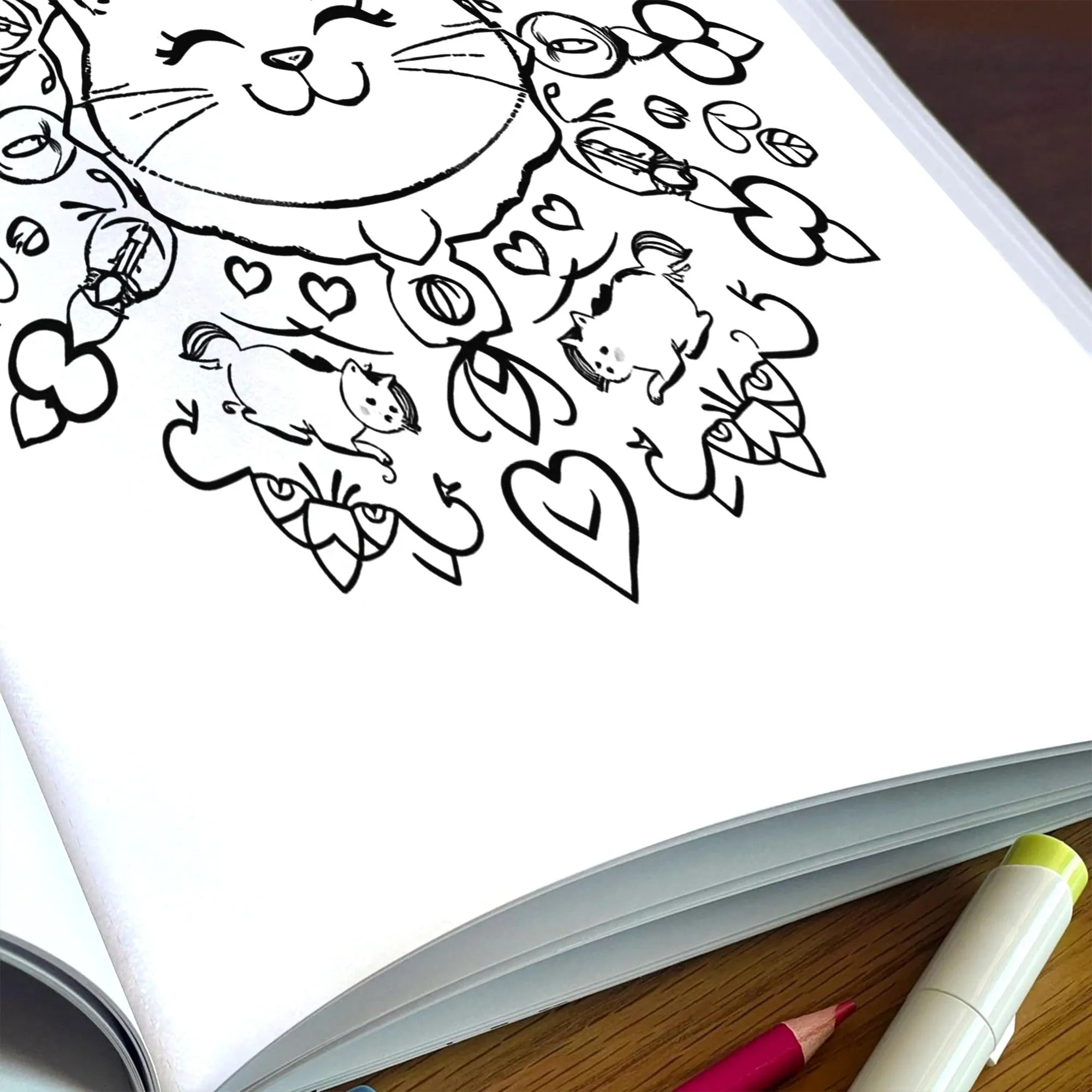 Whimsy Object Mandalas – Mandala Coloring Pages – 48 Pages – Donuts, Teacups, Cats & Cute Surprises – For All Ages - image 5