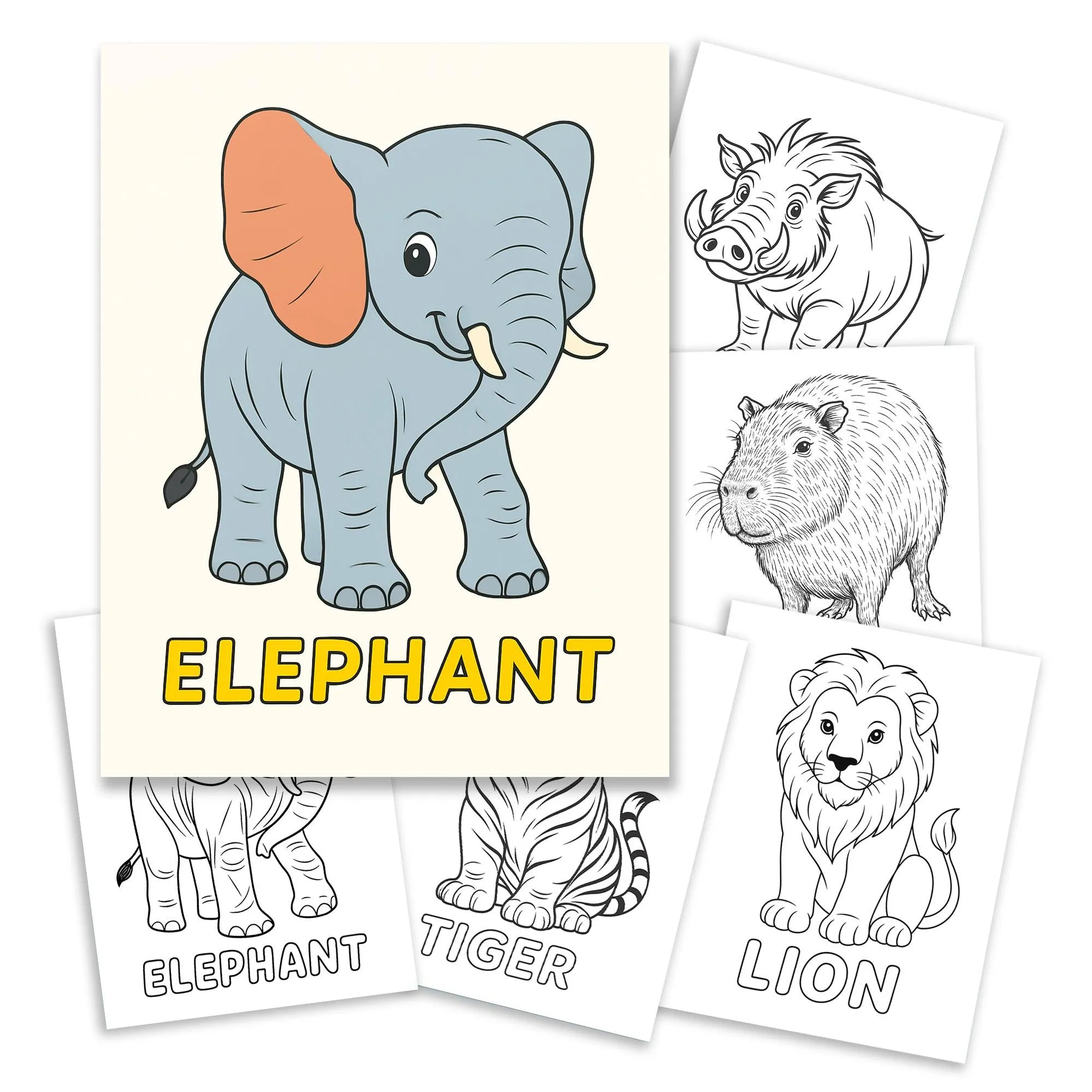 Zoo Buddies – Animal Coloring Adventures | 48 Fun Coloring Pages for Kids - image 2
