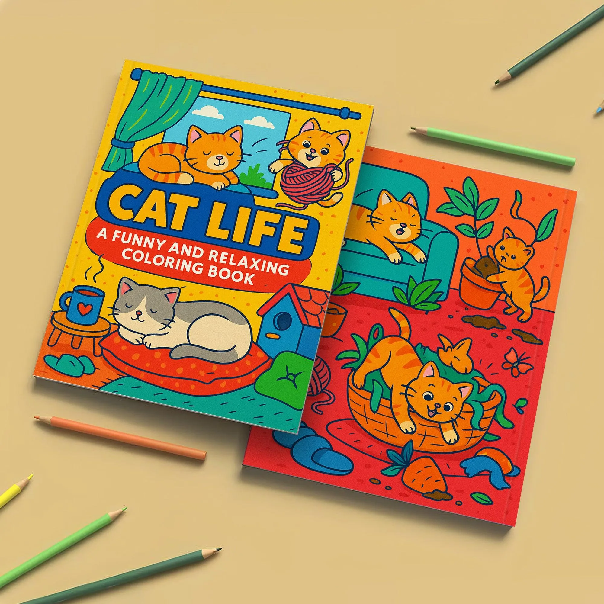 Cat Life - A Funny and Relaxing Coloring Book - image 7