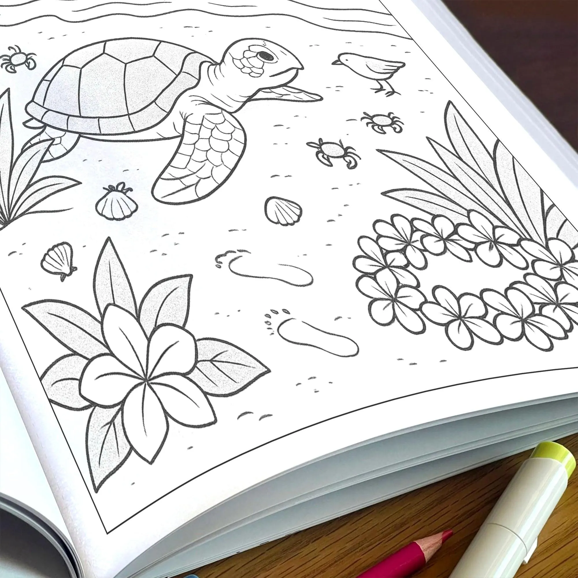 Hawaii Sunrise Moments Coloring Pages – 48 Peaceful Beach Scenes for Adults - image 5