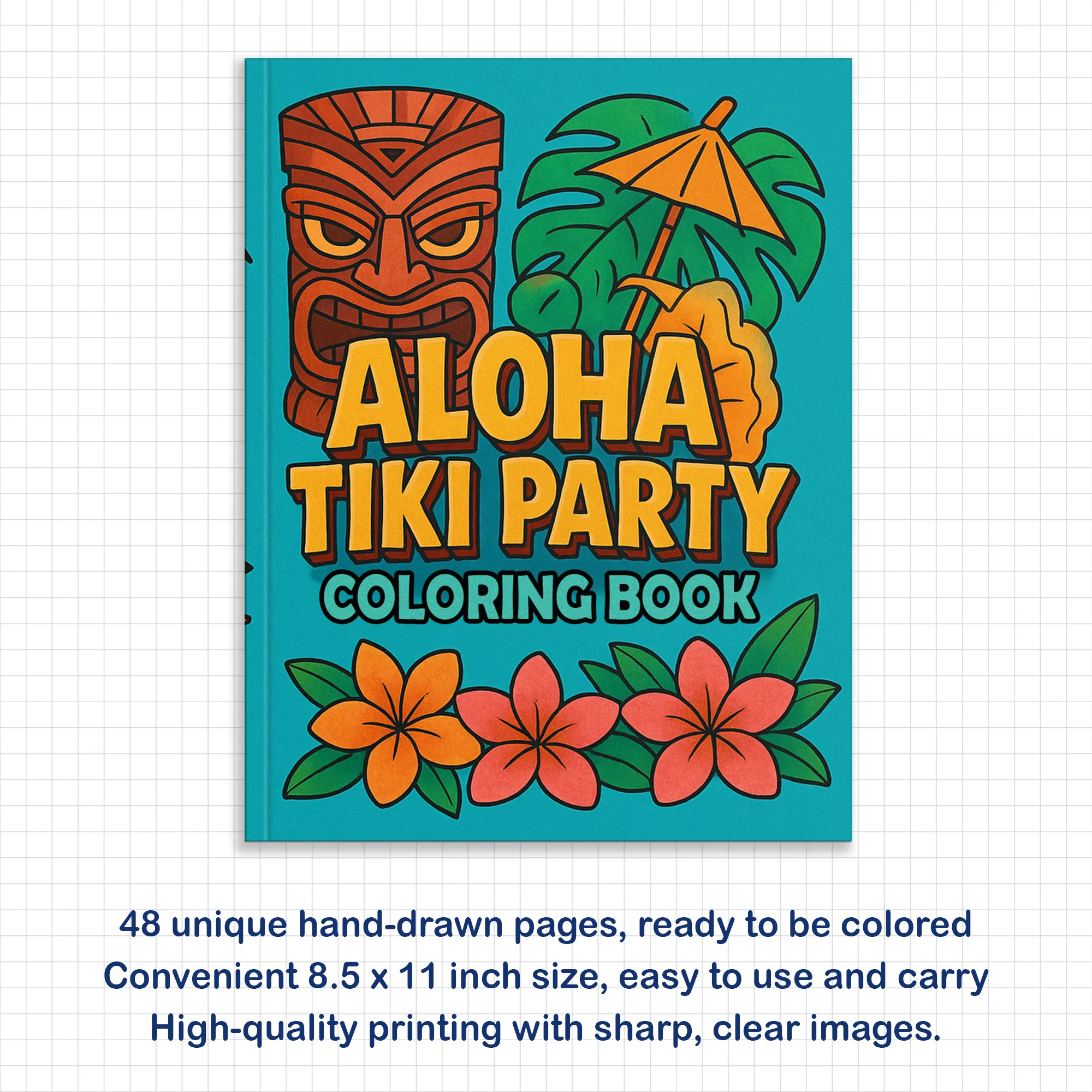 Aloha Tiki Party Coloring Pages for Kids – 48 Fun Island Designs - image 3