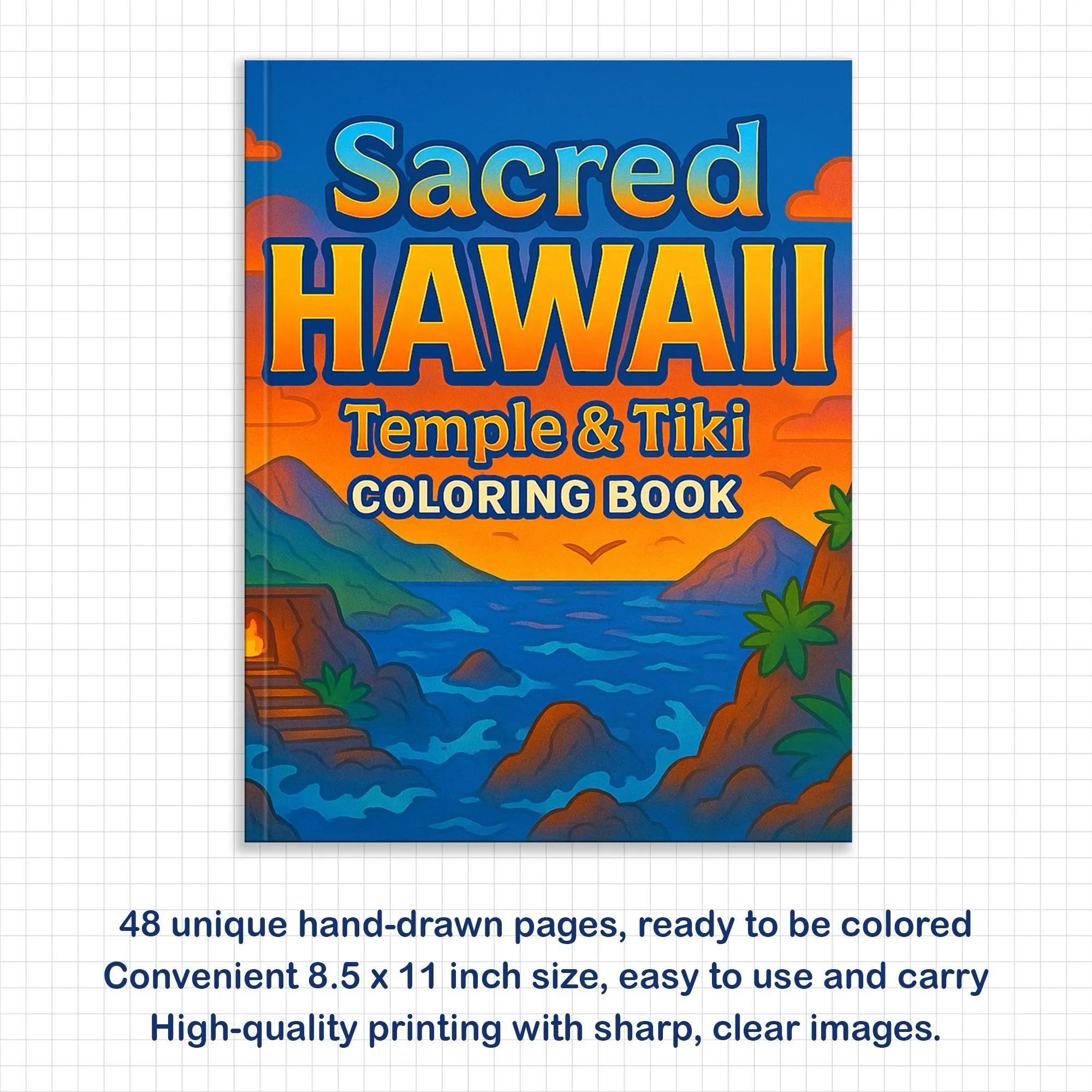 Sacred Hawaii Coloring Pages – 48 Legendary Temples & Tiki Scenes for Adults - image 3