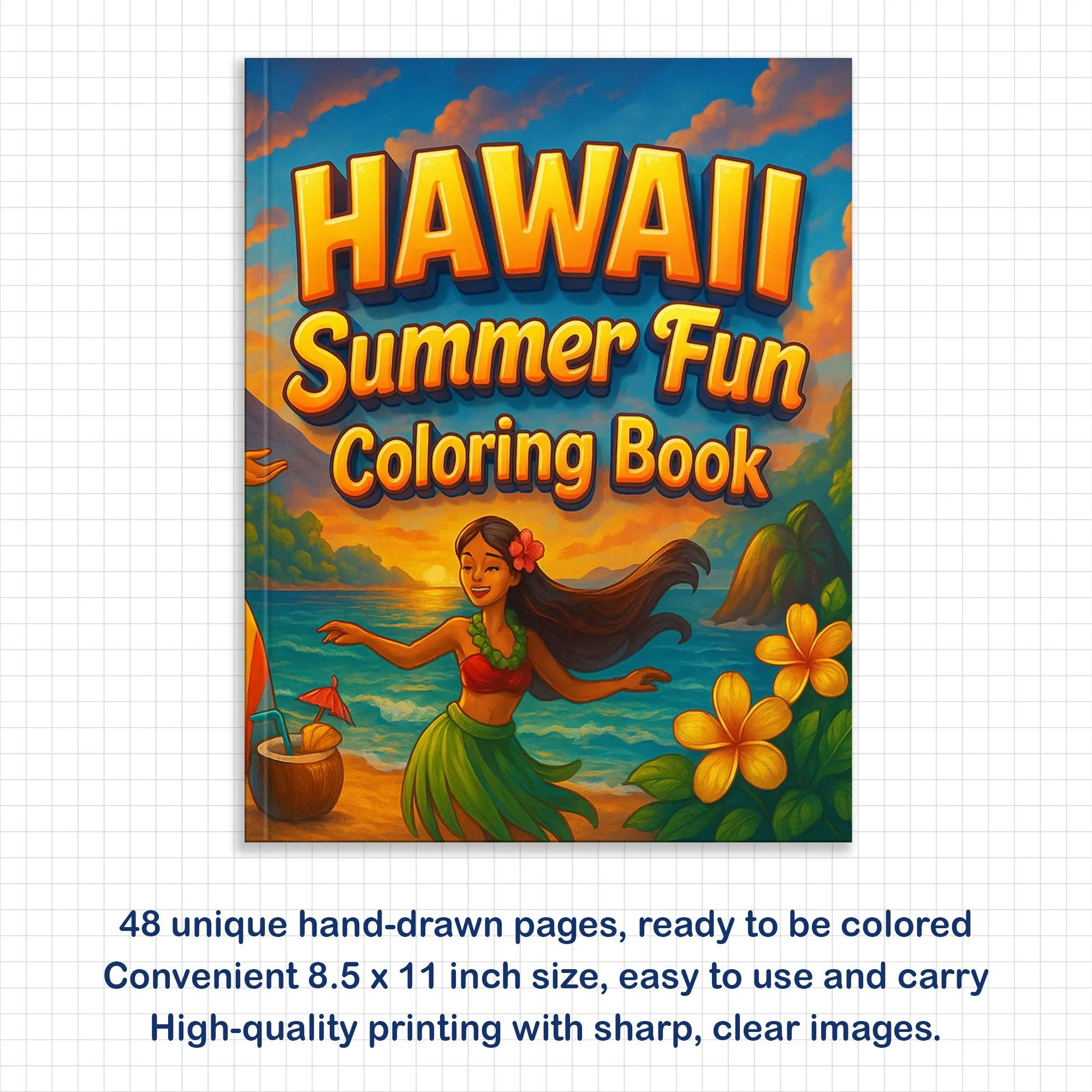 Hawaii Summer Fun Coloring Pages – 48 Beach Activities and Island Adventures for Kids - image 3