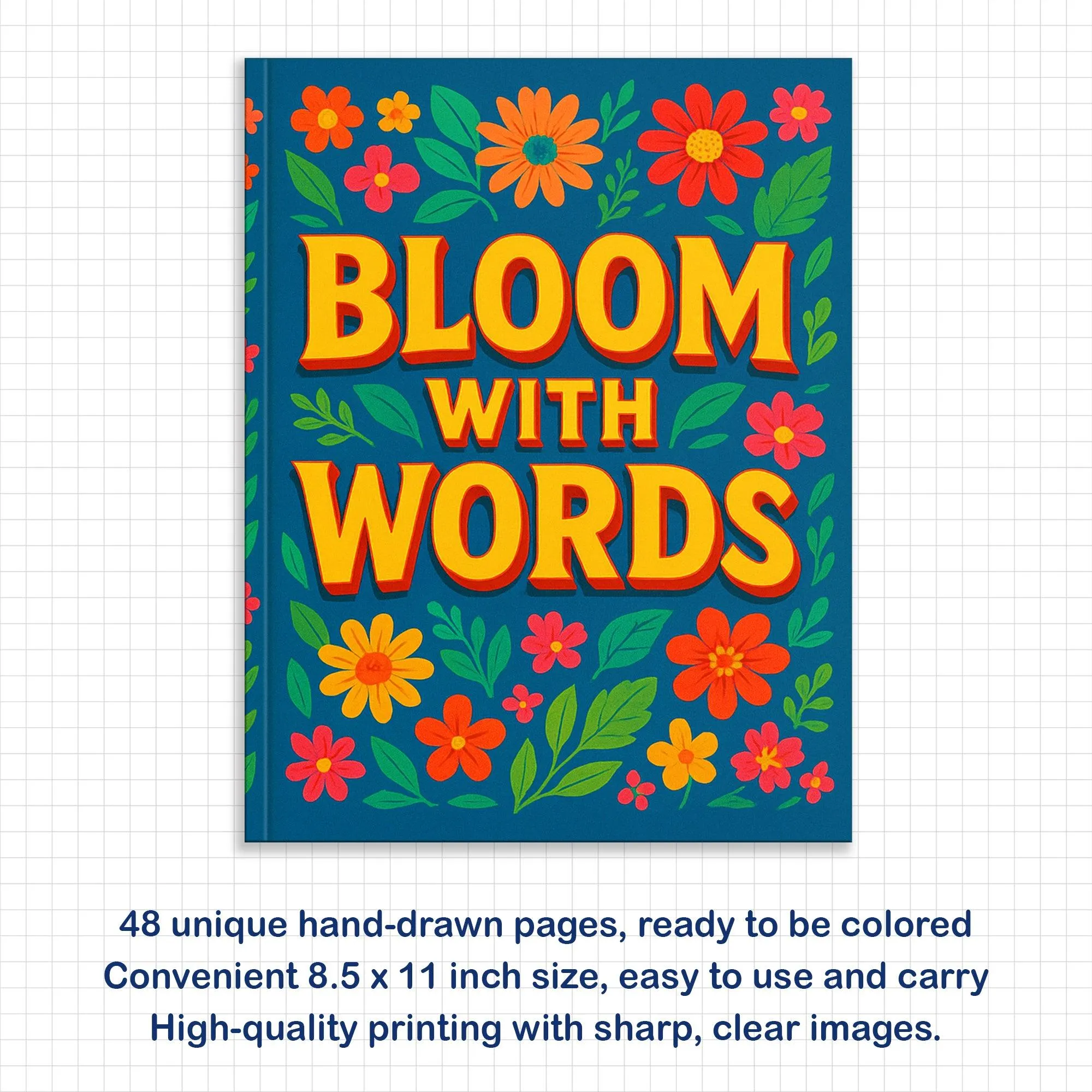 Bloom with Words – Flower Coloring Pages – 48 Pages – Inspiring Quotes Framed by Elegant Florals – For Adults - image 3