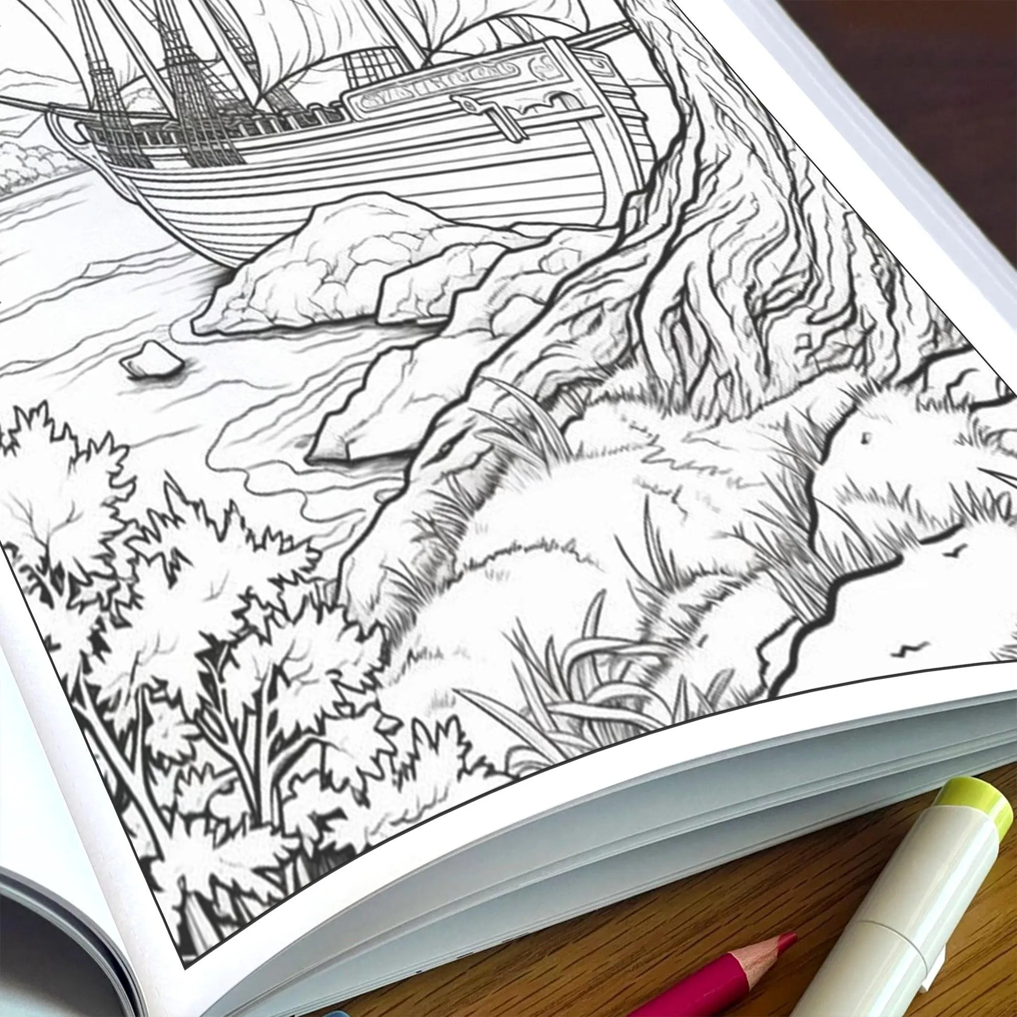 Sailing Hawaii Coloring Pages – 48 Tropical Ocean Scenes for Adults - image 5