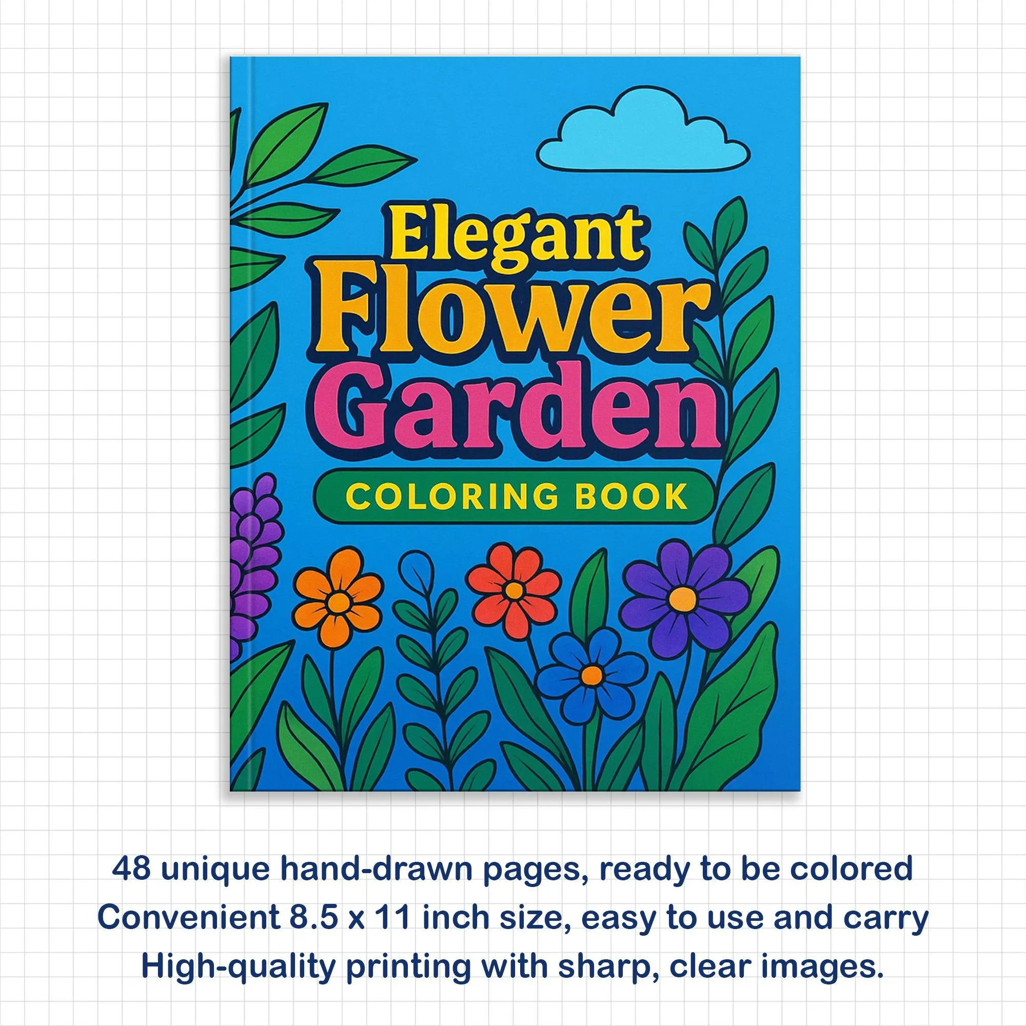 Elegant Flower Garden – Flower Coloring Pages – 48 Pages – Botanical, Calm, Relaxing Designs – For Adults - image 3