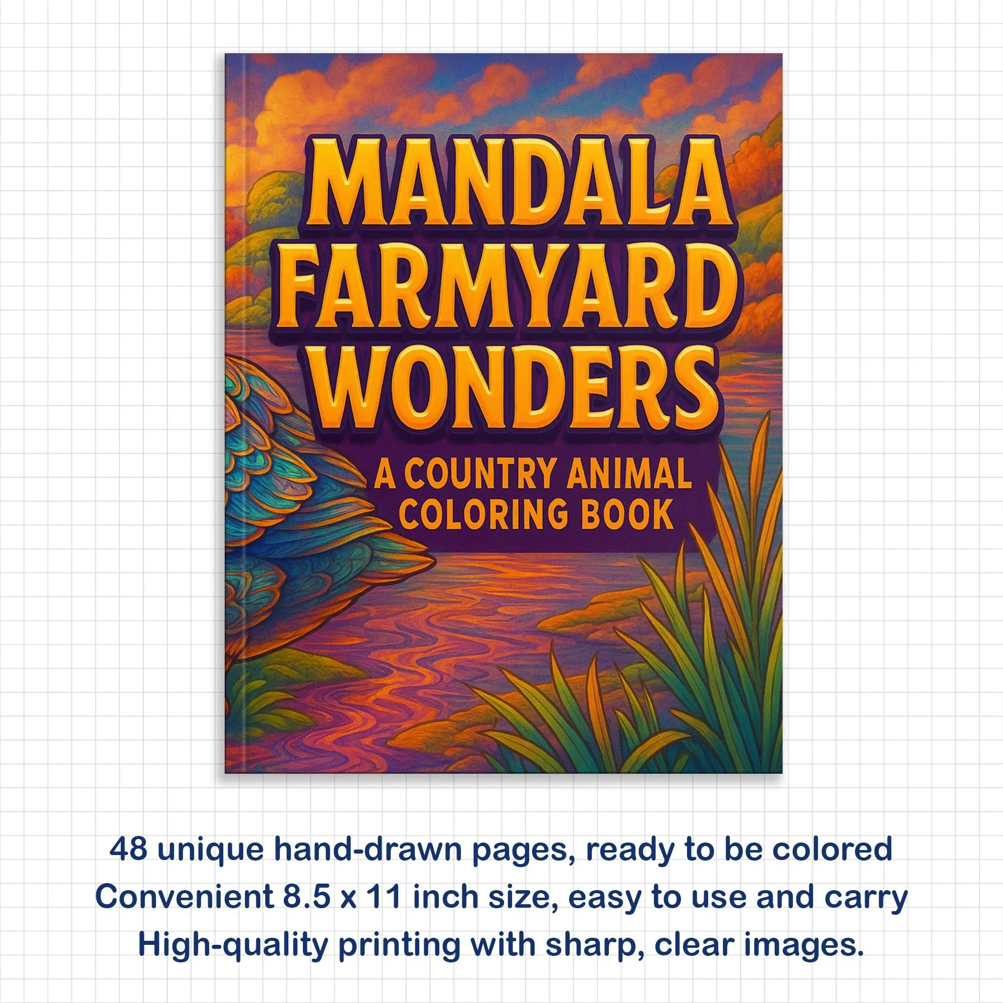 Mandala Farmyard Wonders Coloring Pages – 48 Country Animal Designs for Adults - image 3