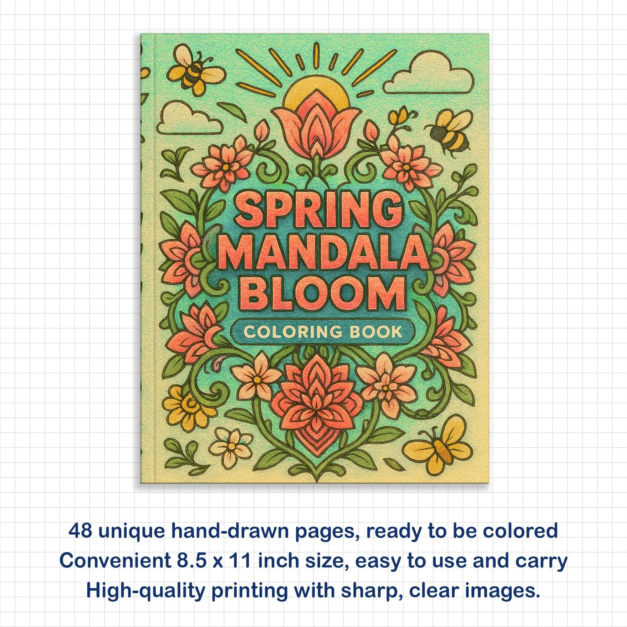 Spring Mandala Bloom Coloring Pages – 48 Pages – Beautiful Floral Circles for Adults - image 3