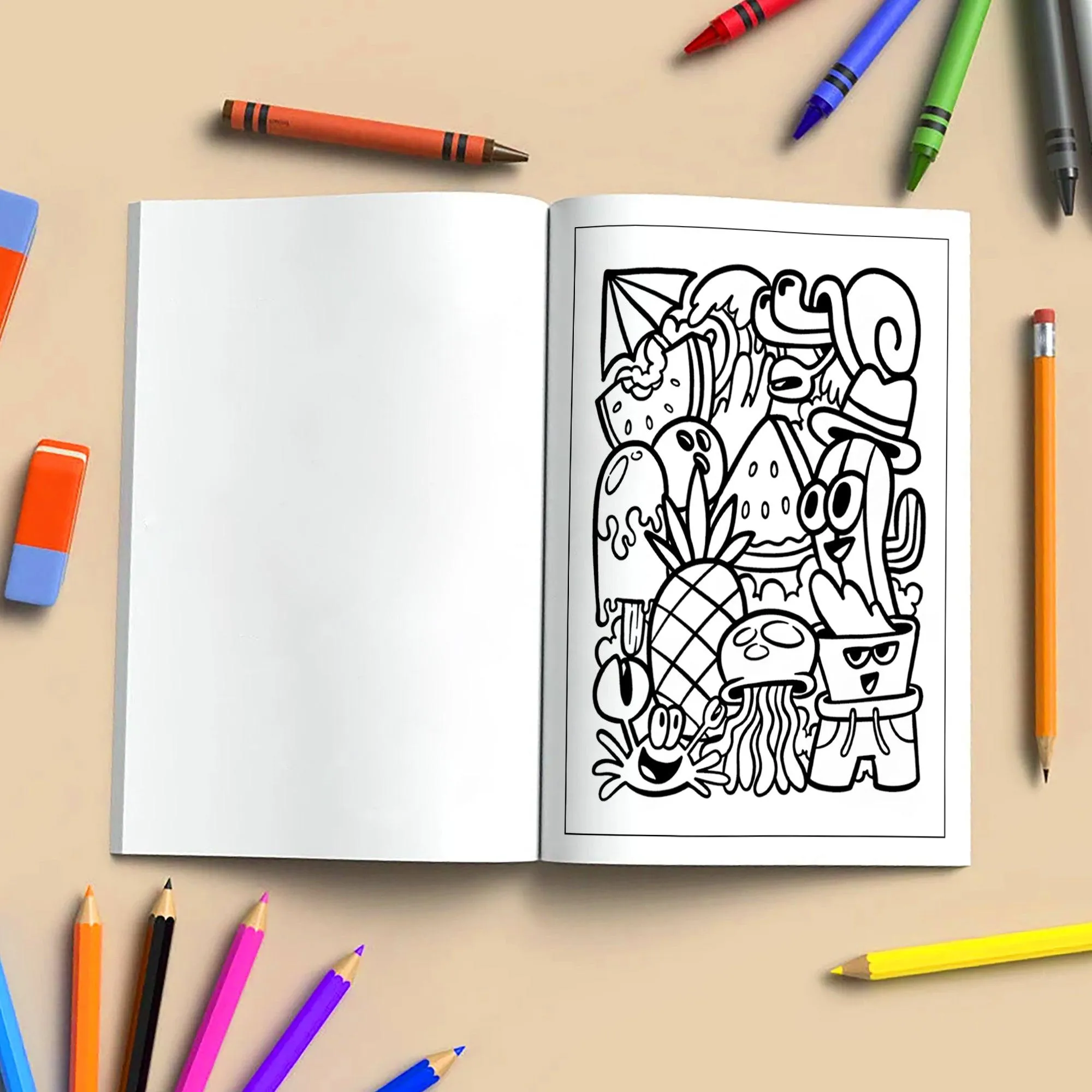 Aloha Doodle Days – Hawaii Coloring Pages – 48 Summer Vacation Scenes – For Kids - image 4