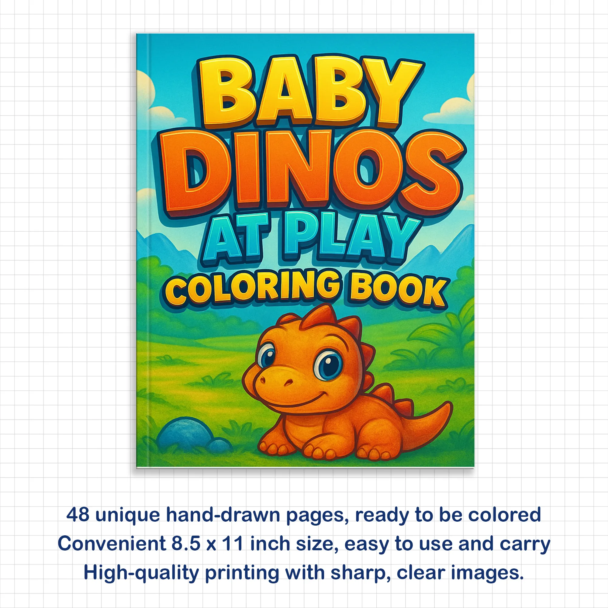 Baby Dinos at Play Coloring Pages – 48 Adorable Prehistoric Moments – For Kids - image 2