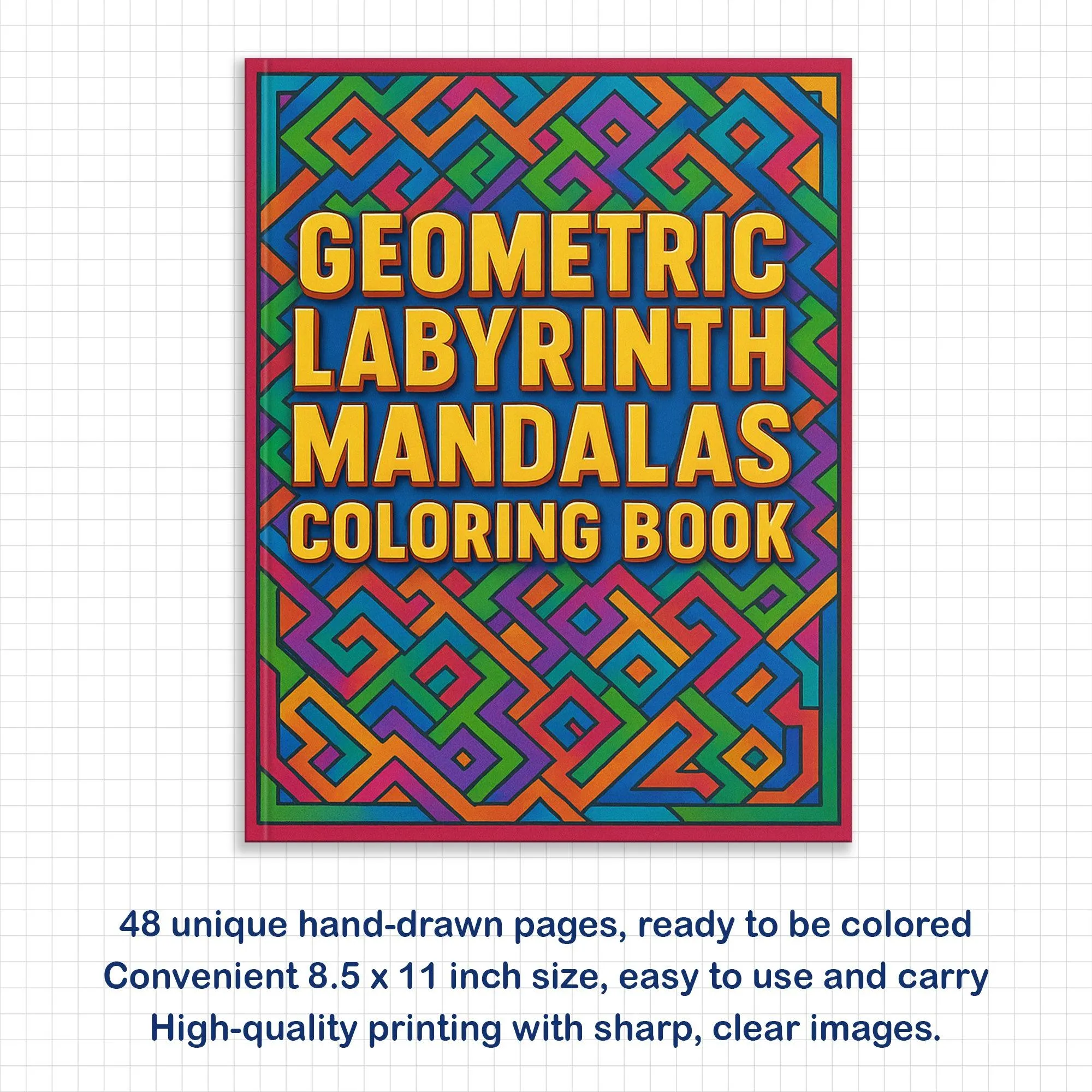Geometric Labyrinth Mandalas Coloring Pages – 48 Bold Maze-Inspired Designs for Adults - image 4