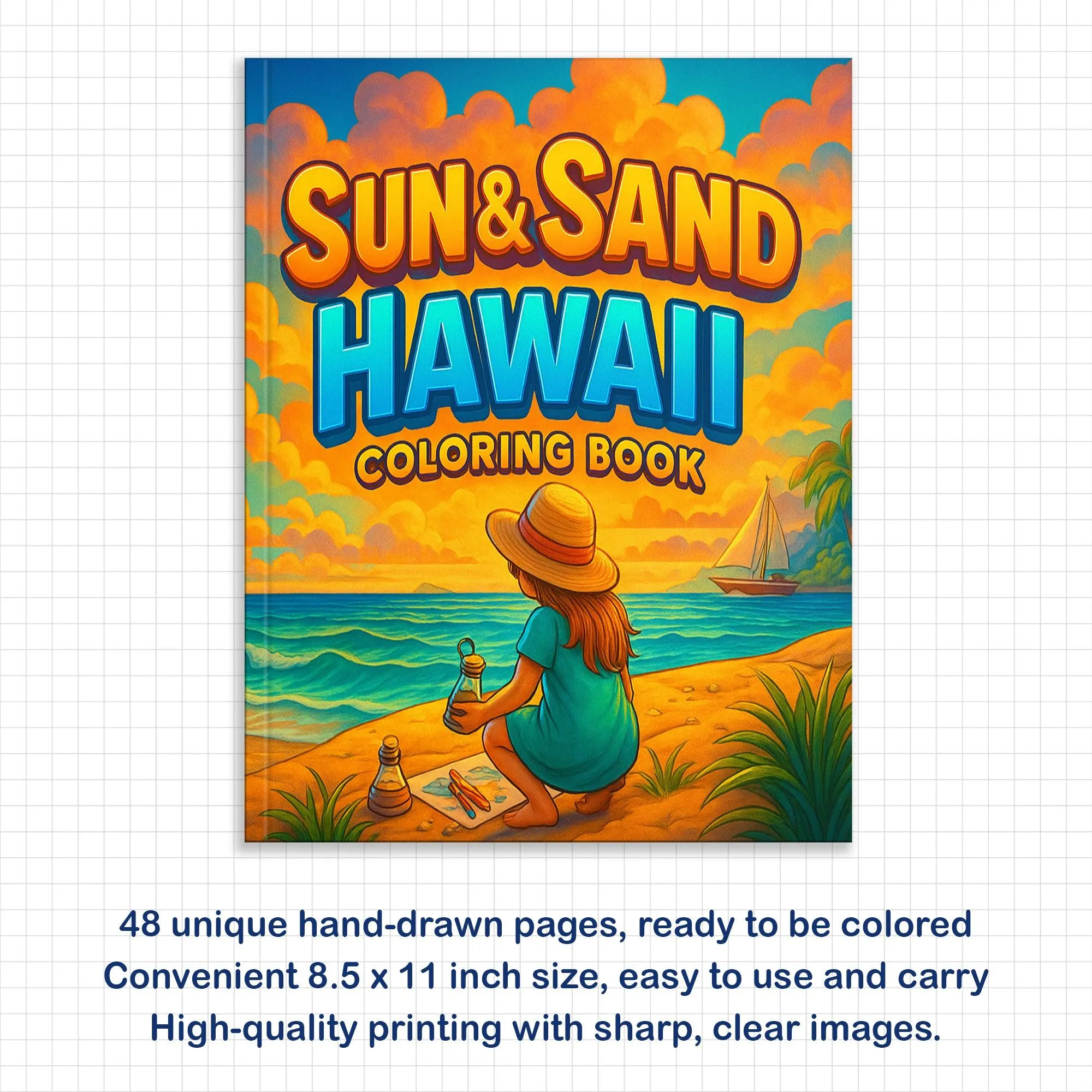 Sun & Sand Hawaii Coloring Pages – 48 Tropical Summer Activities for Kids - image 3