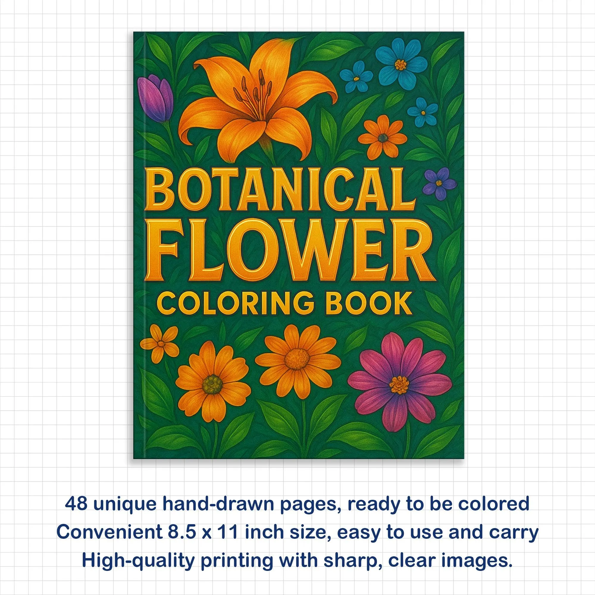 Botanical Bloom Flower Coloring Pages – 48 Floral Line Art Designs for Adults - image 3