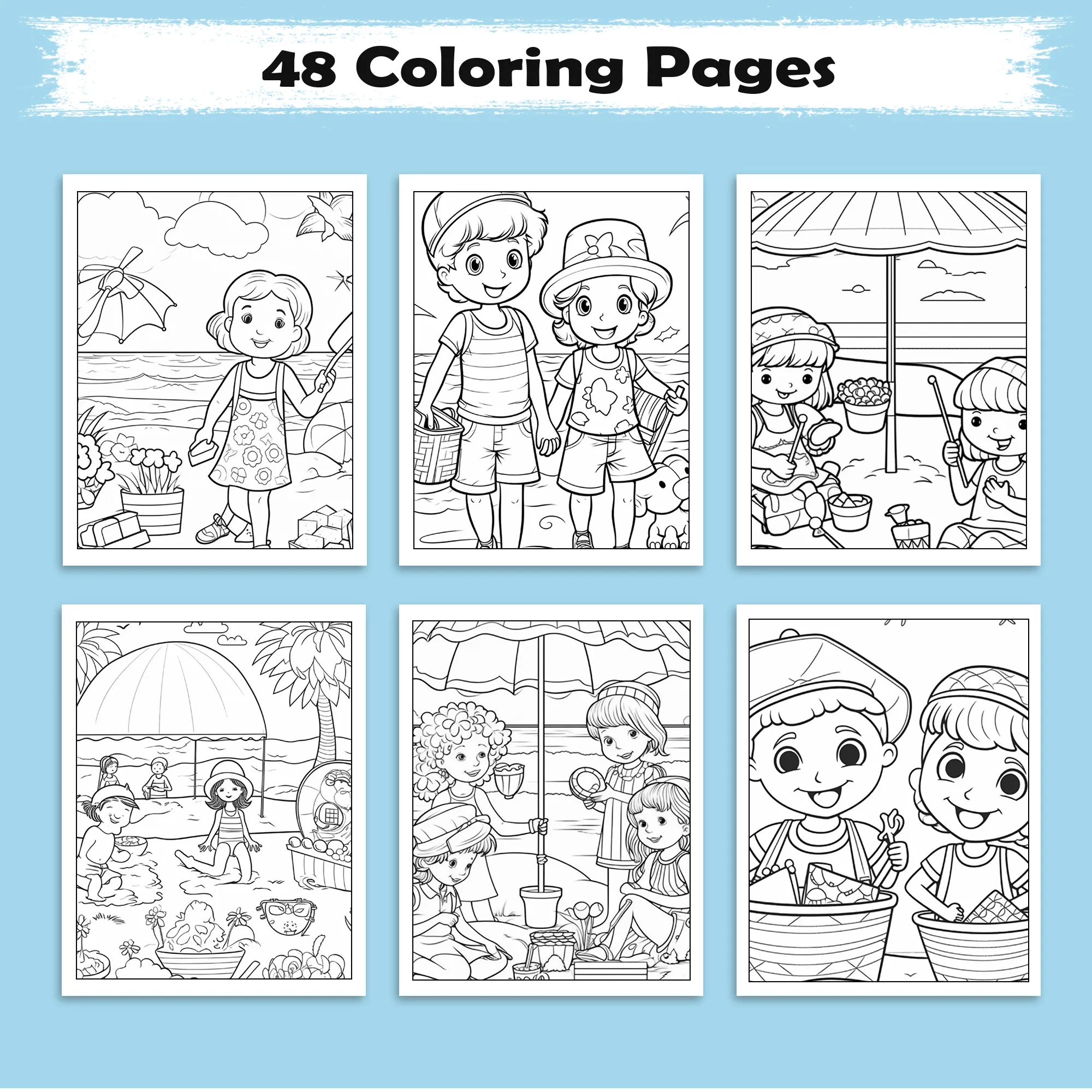 Hawaii Bliss Coloring Pages – 48 Summer Scenes for Kids - image 3