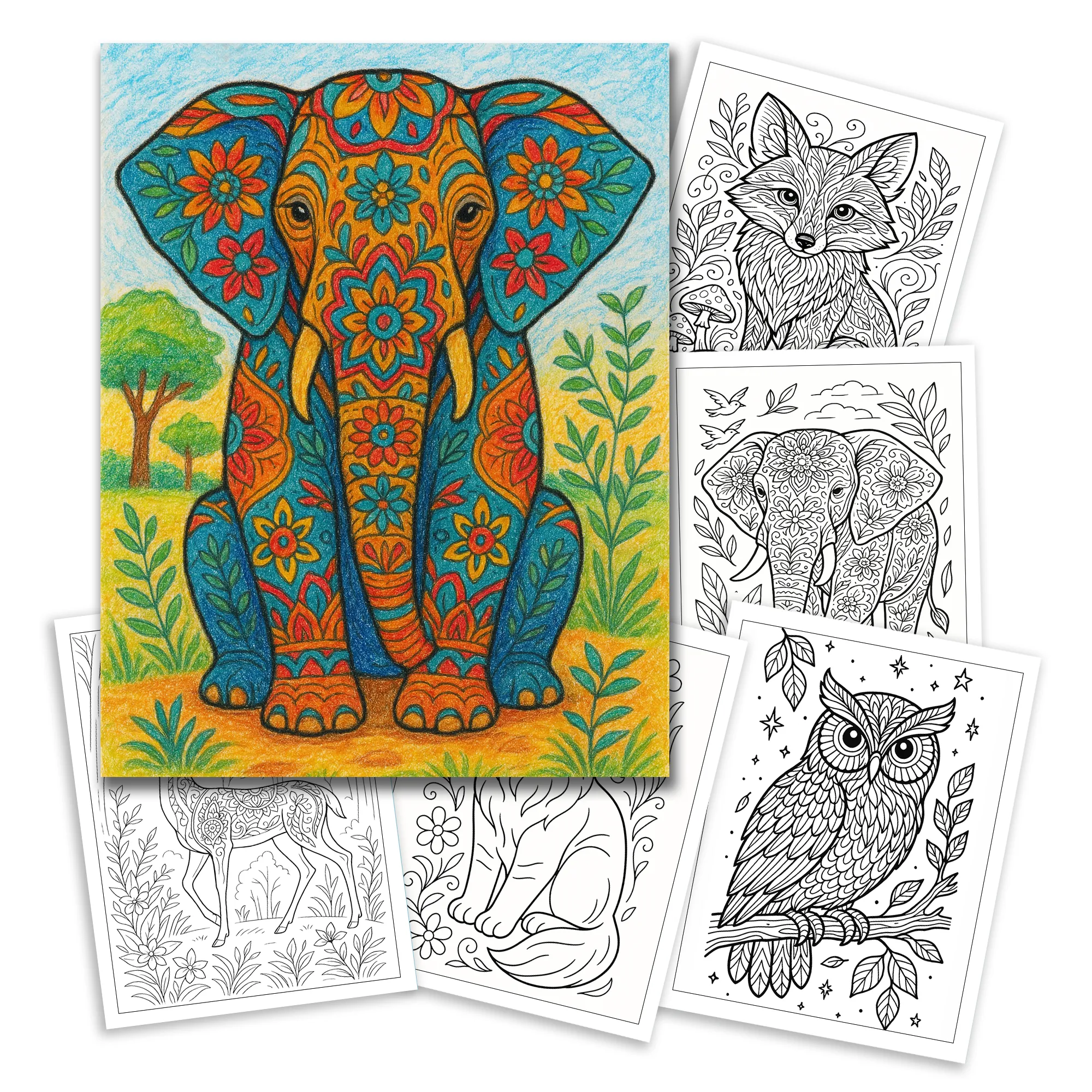 Animal Coloring Book - Coloring Fun with Rhinos, Monkeys, Lions & More - image 2