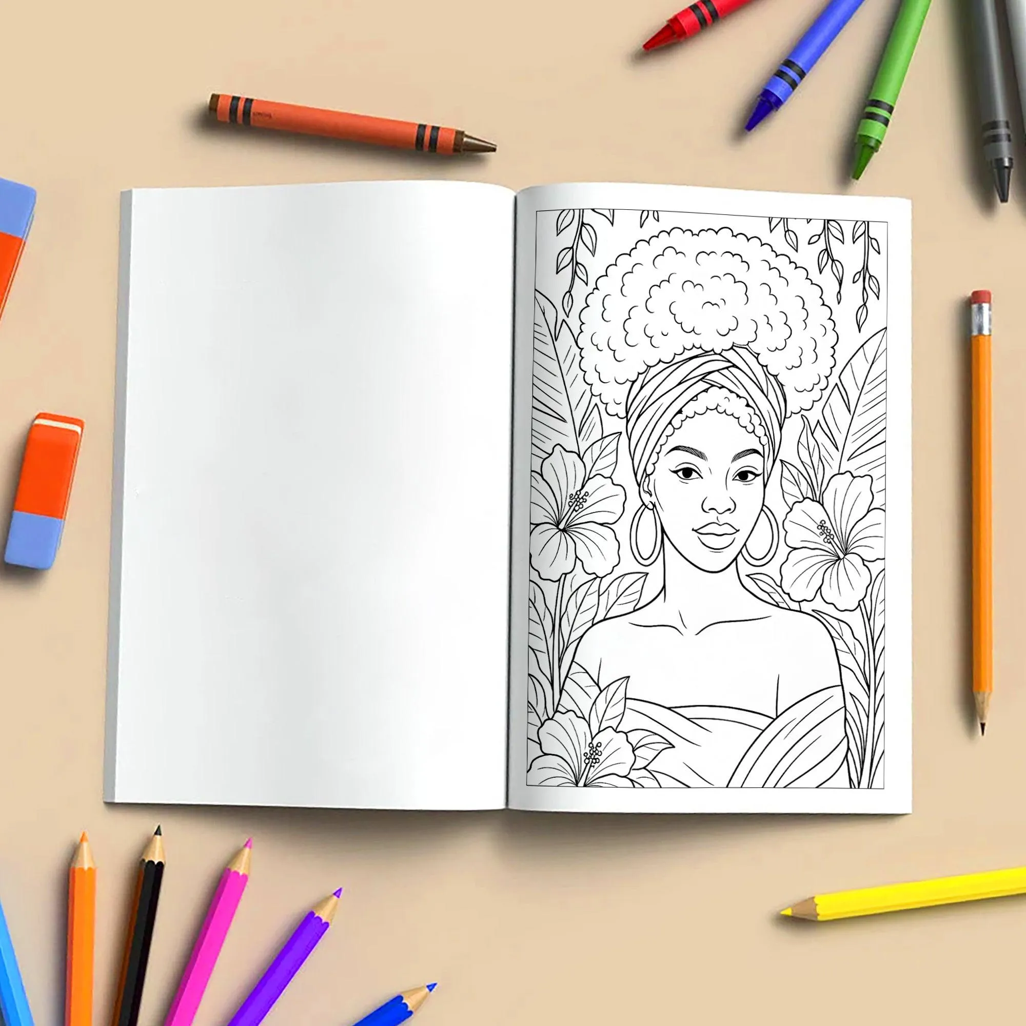 Beautiful Black Queens Coloring Pages – 48 Pages – Regal, Empowering, Afrocentric Beauty – For Adults - image 5