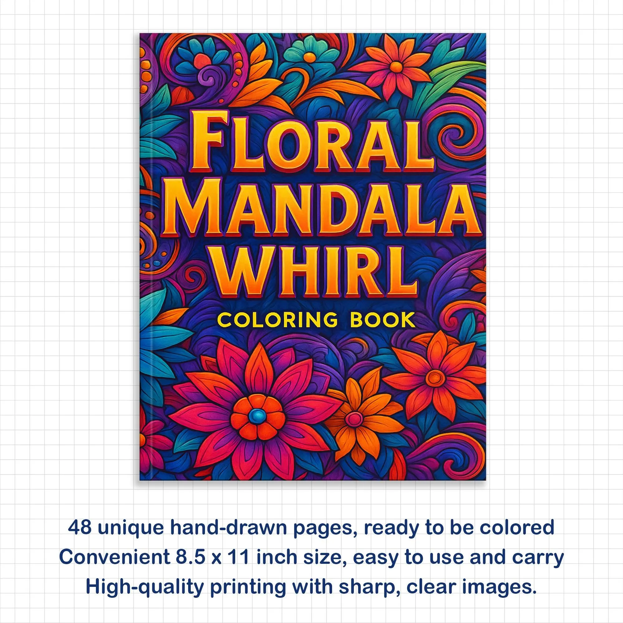 Floral Mandala Whirl Coloring Pages – 48 Intricate Designs for Adults - image 3