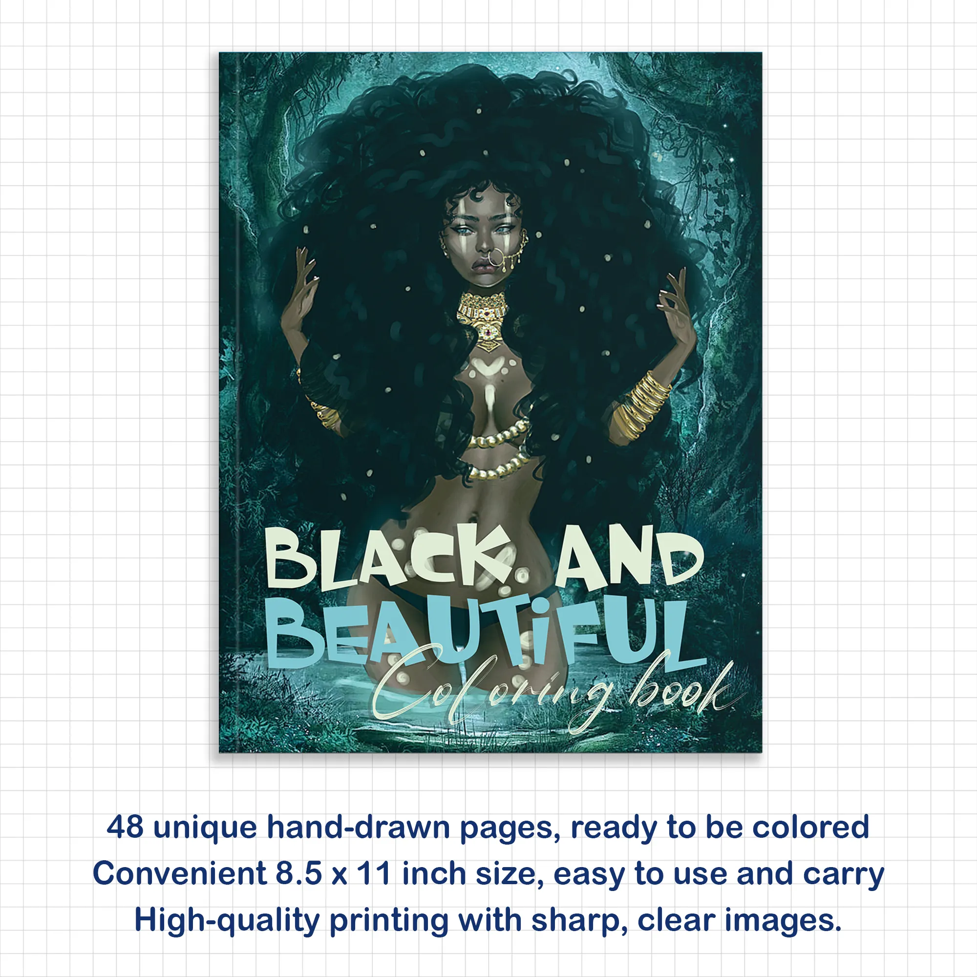 Black and Beautiful Coloring Pages – 48 Empowering Designs for Adults - image 2