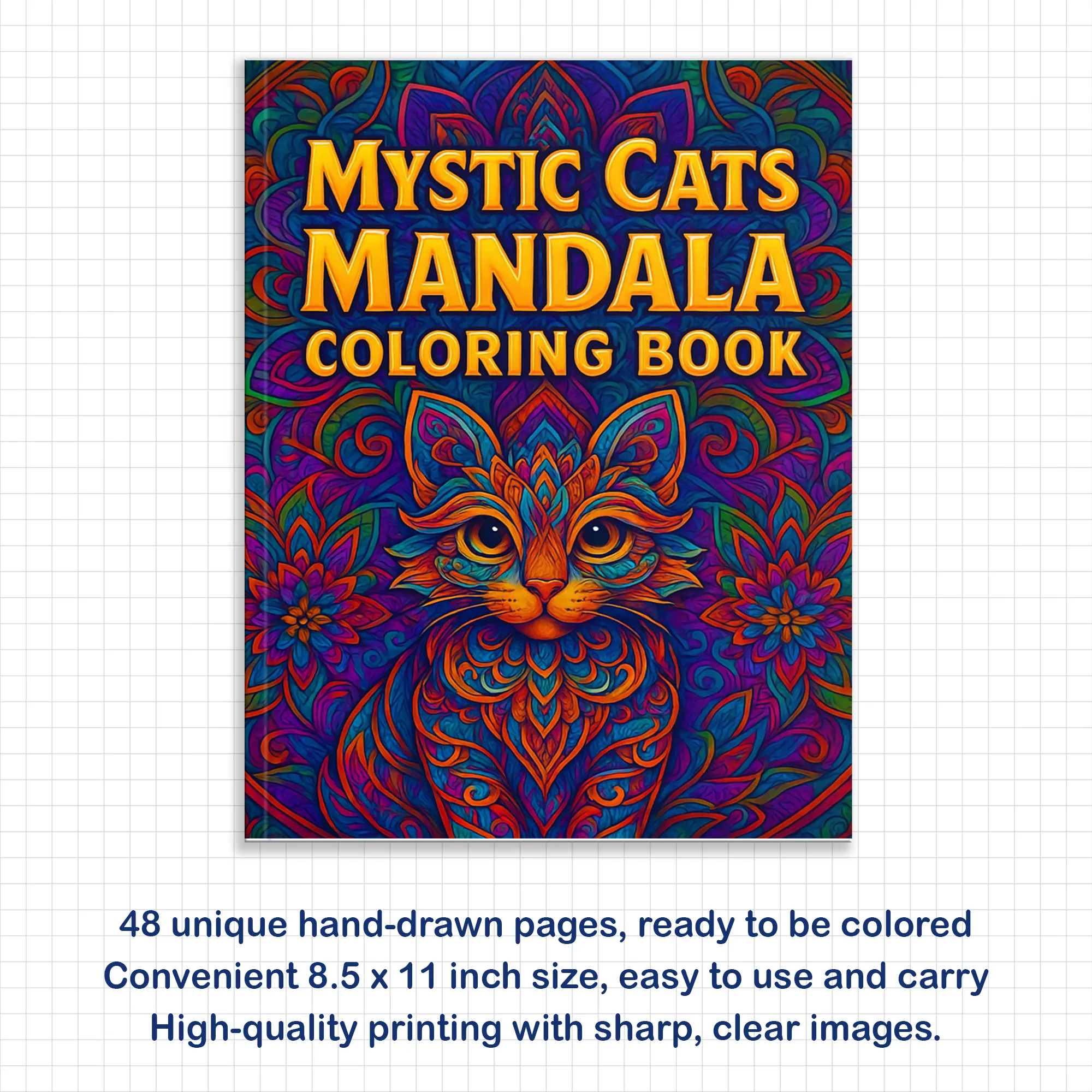 Mystic Cats Mandala Coloring Pages – 48 Intricate Designs for Adults - image 2