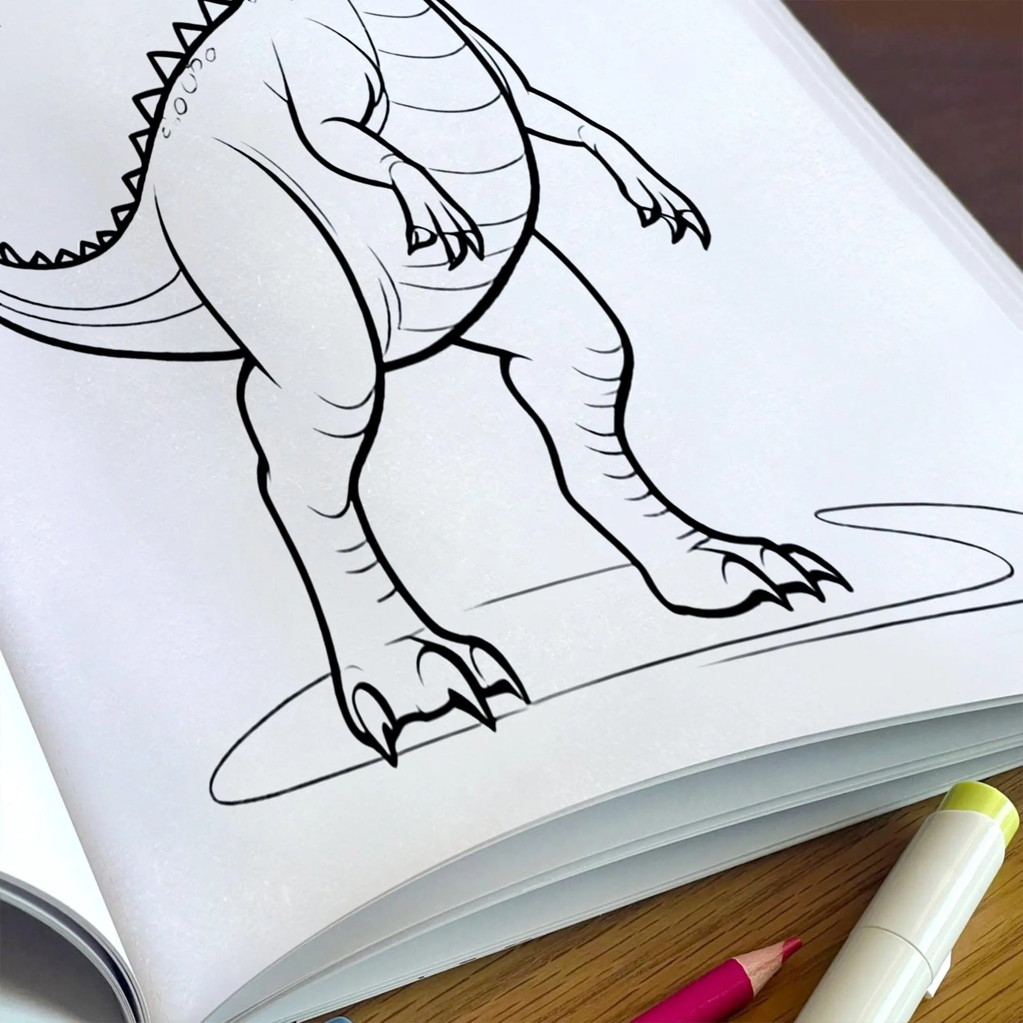 Dino Kingdom Coloring Pages – 48 Pages – Strong and Wild Dinosaur Scenes – For Kids - image 5