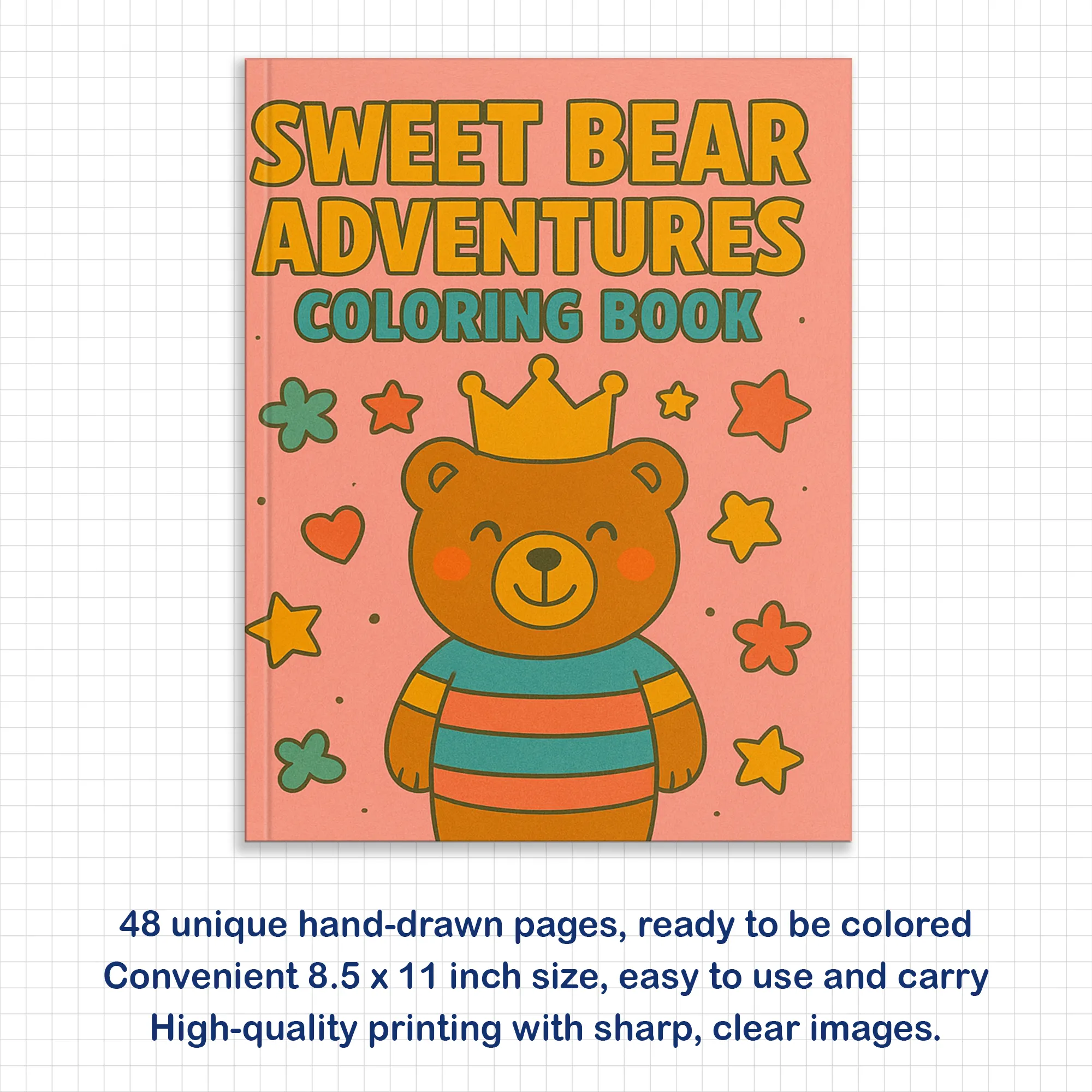 Sweet Bear Adventures – Animal Coloring Pages – 48 Pages – Playful, Gentle, Woodland Fun – For Kids - image 4