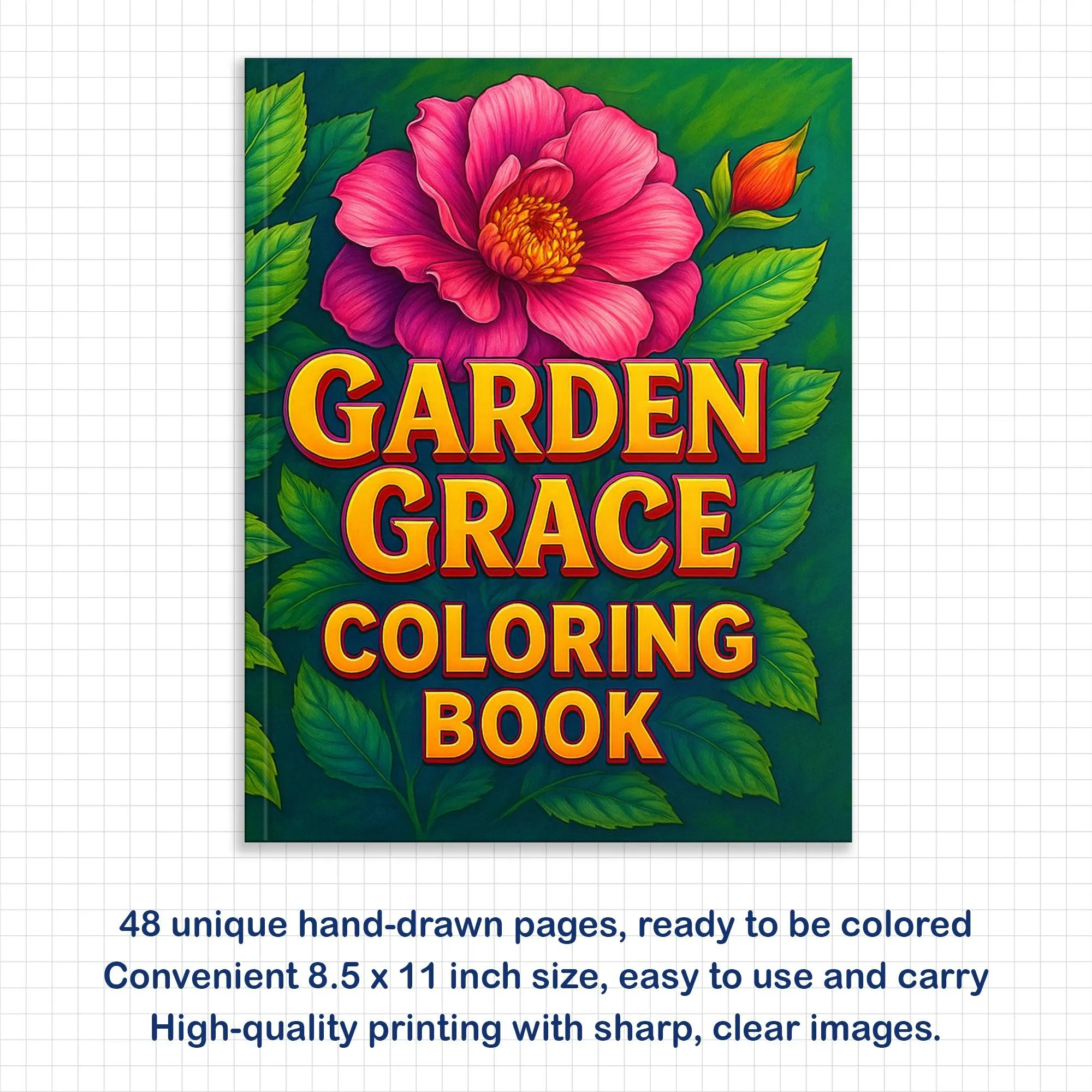 Garden Grace Coloring Pages – 48 Beautiful Flower Line Art Designs for Adults - image 3
